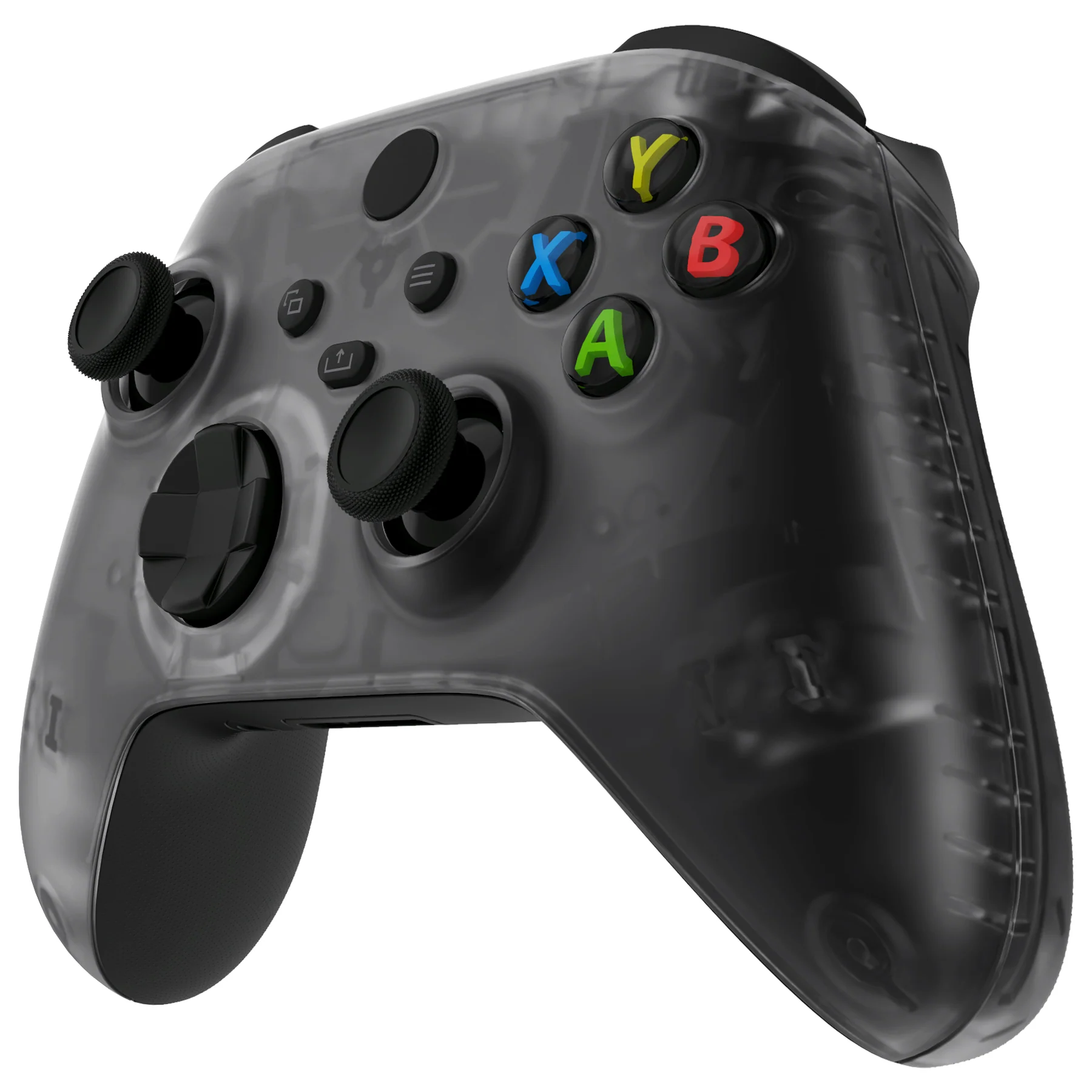 eXtremeRate Replacement Front Housing Shells with Side Rails Panels for Xbox Series X & S Controller - Clear Black - Image 5
