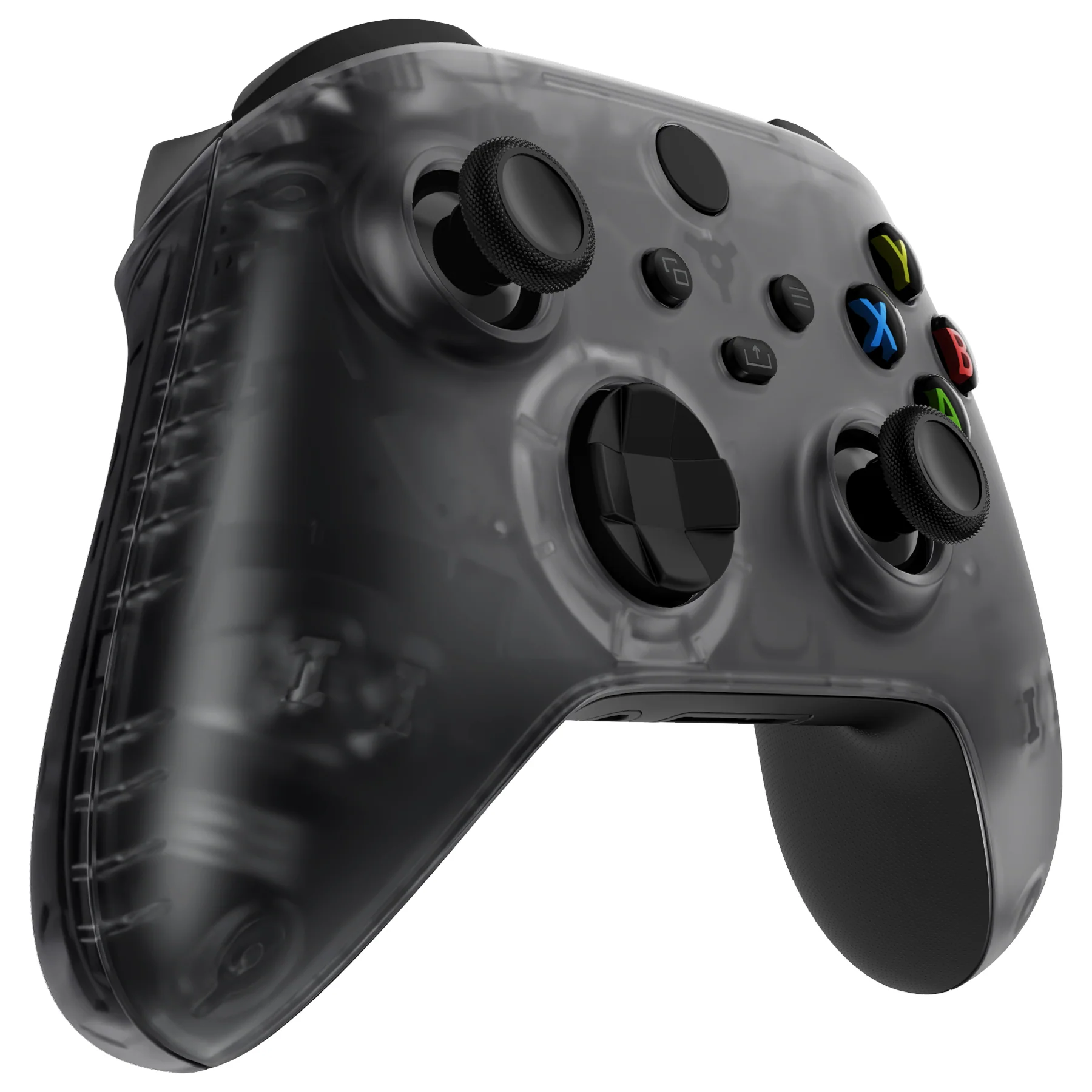 eXtremeRate Replacement Front Housing Shells with Side Rails Panels for Xbox Series X & S Controller - Clear Black - Image 6