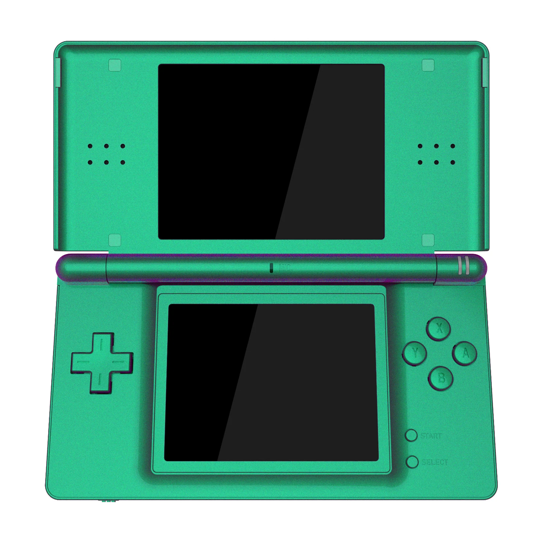 eXtremeRate Replacement Full Housing Shell & Buttons with Screen Lens for Nintendo DS Lite NDSL - Chameleon Green Purple - Image 3
