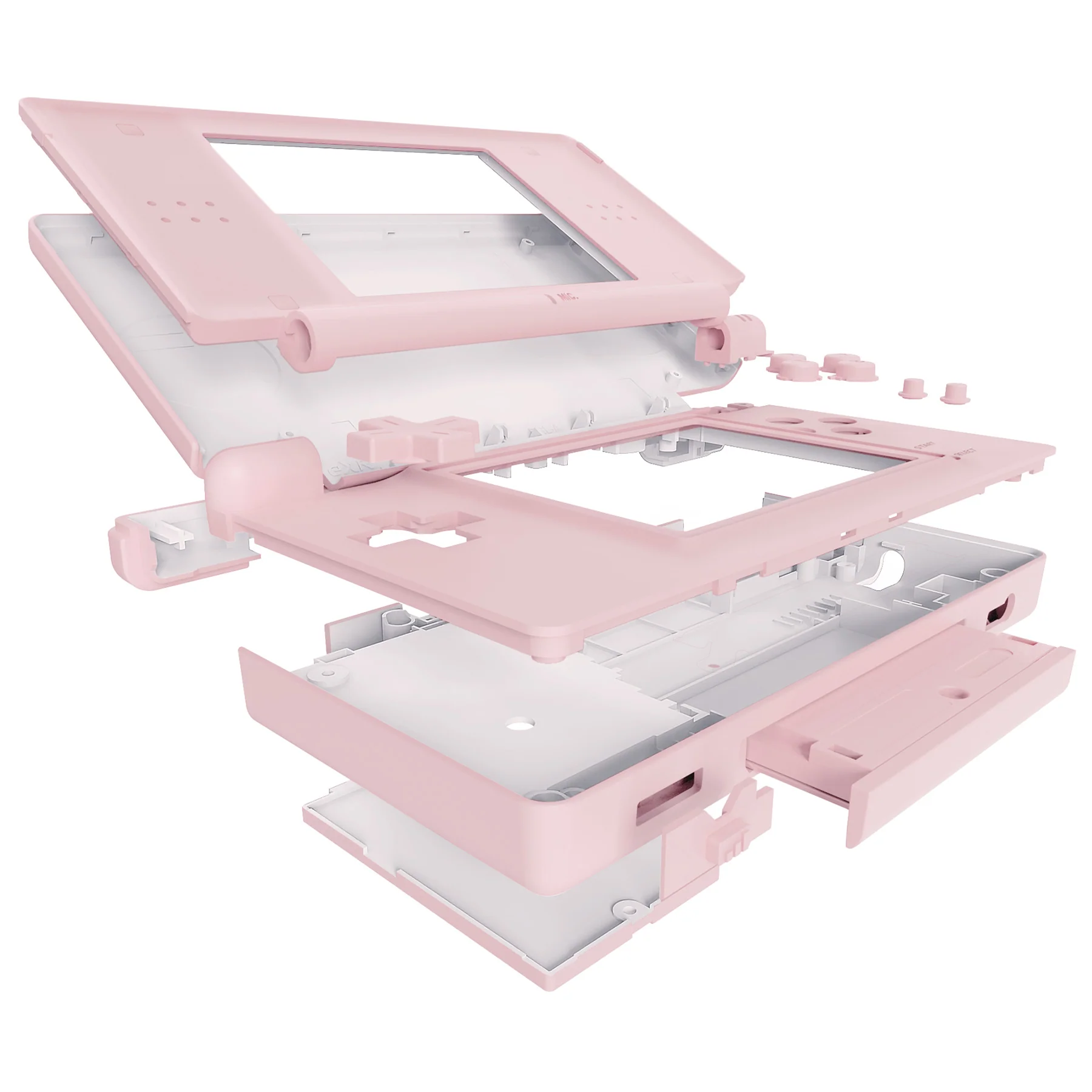 eXtremeRate Replacement Full Housing Shell & Buttons with Screen Lens for Nintendo DS Lite NDSL - Cherry Blossoms Pink - Image 4