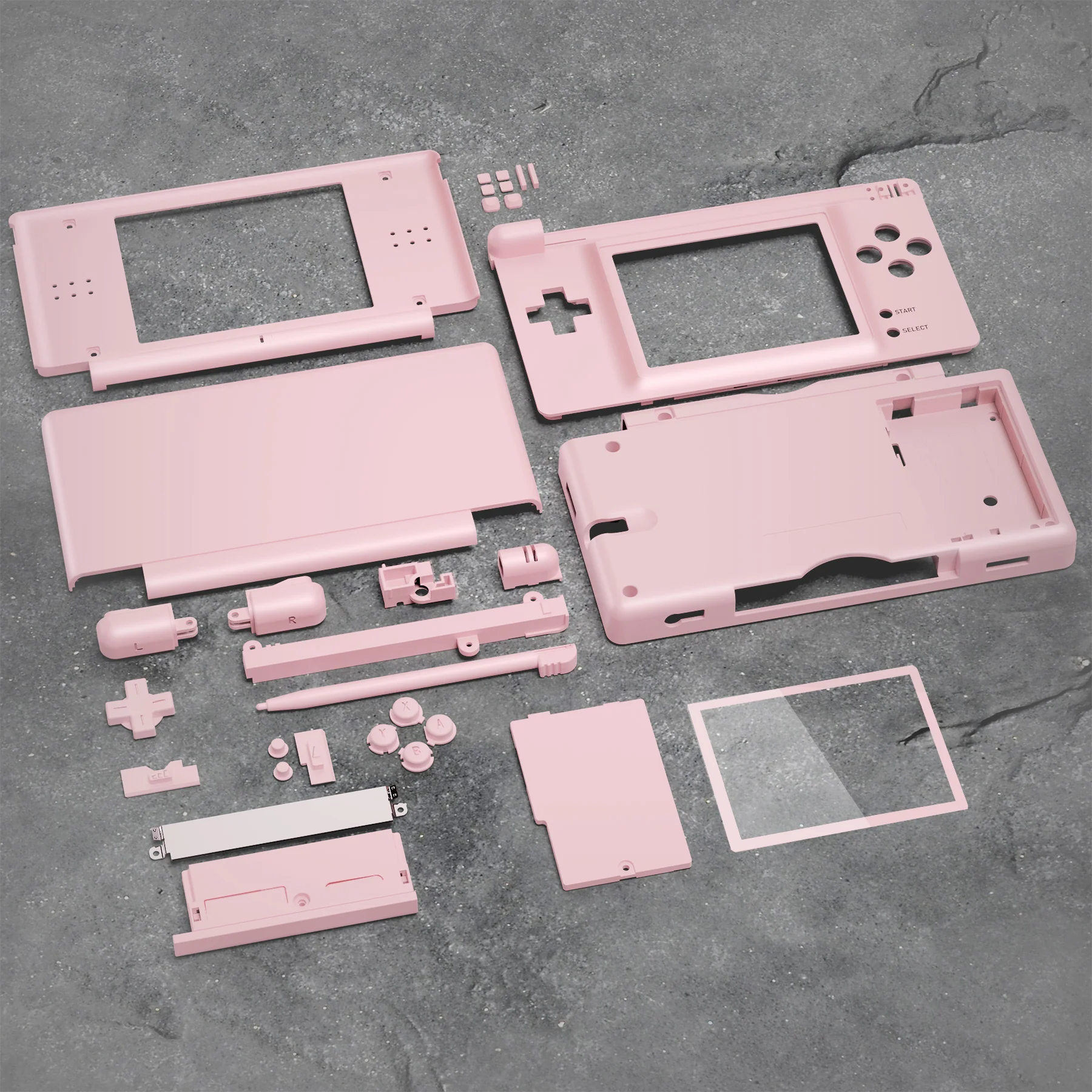 eXtremeRate Replacement Full Housing Shell & Buttons with Screen Lens for Nintendo DS Lite NDSL - Cherry Blossoms Pink - Image 6