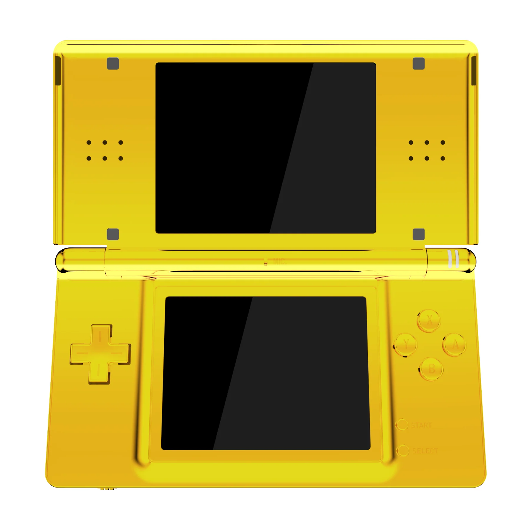 eXtremeRate Replacement Full Housing Shell & Buttons with Screen Lens for Nintendo DS Lite NDSL - Chrome Gold - Image 3
