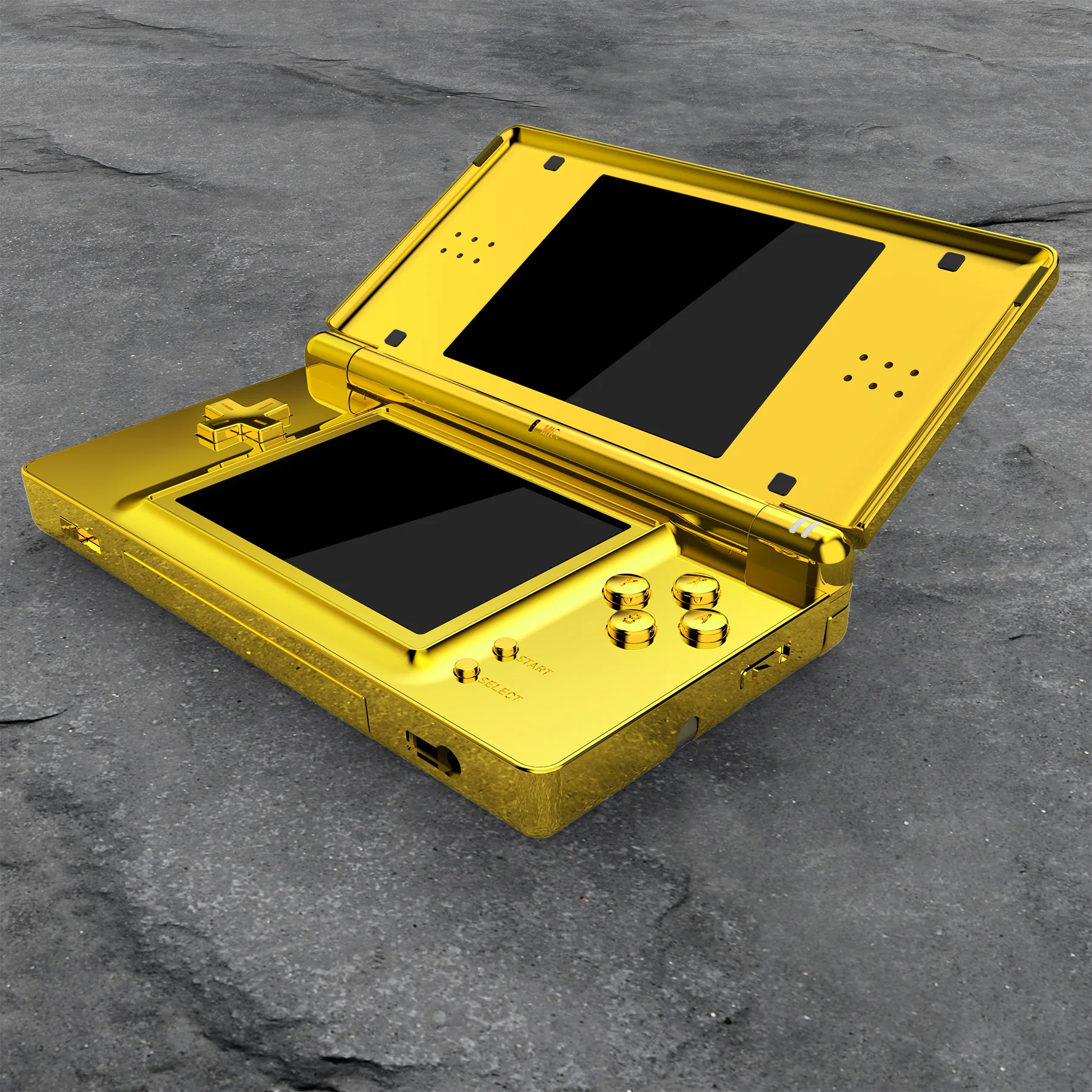 eXtremeRate Replacement Full Housing Shell & Buttons with Screen Lens for Nintendo DS Lite NDSL - Chrome Gold - Image 7