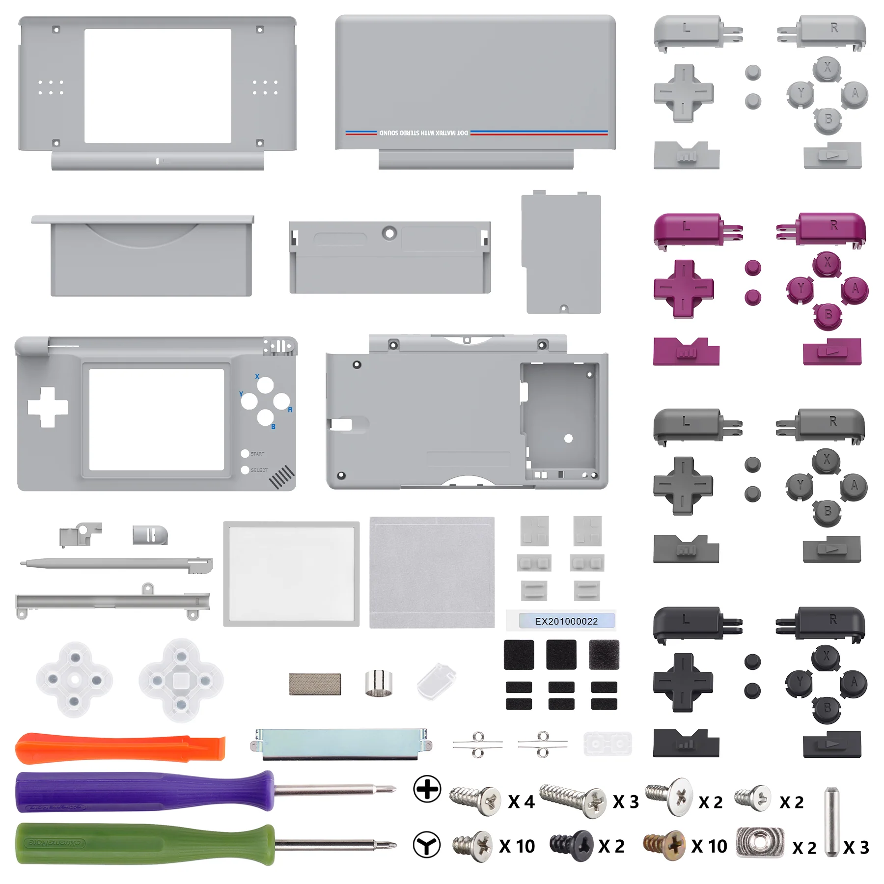 eXtremeRate Replacement Full Housing Shell & Buttons with Screen Lens for Nintendo DS Lite NDSL - Classic 1989 GB DMG-01 - Image 5