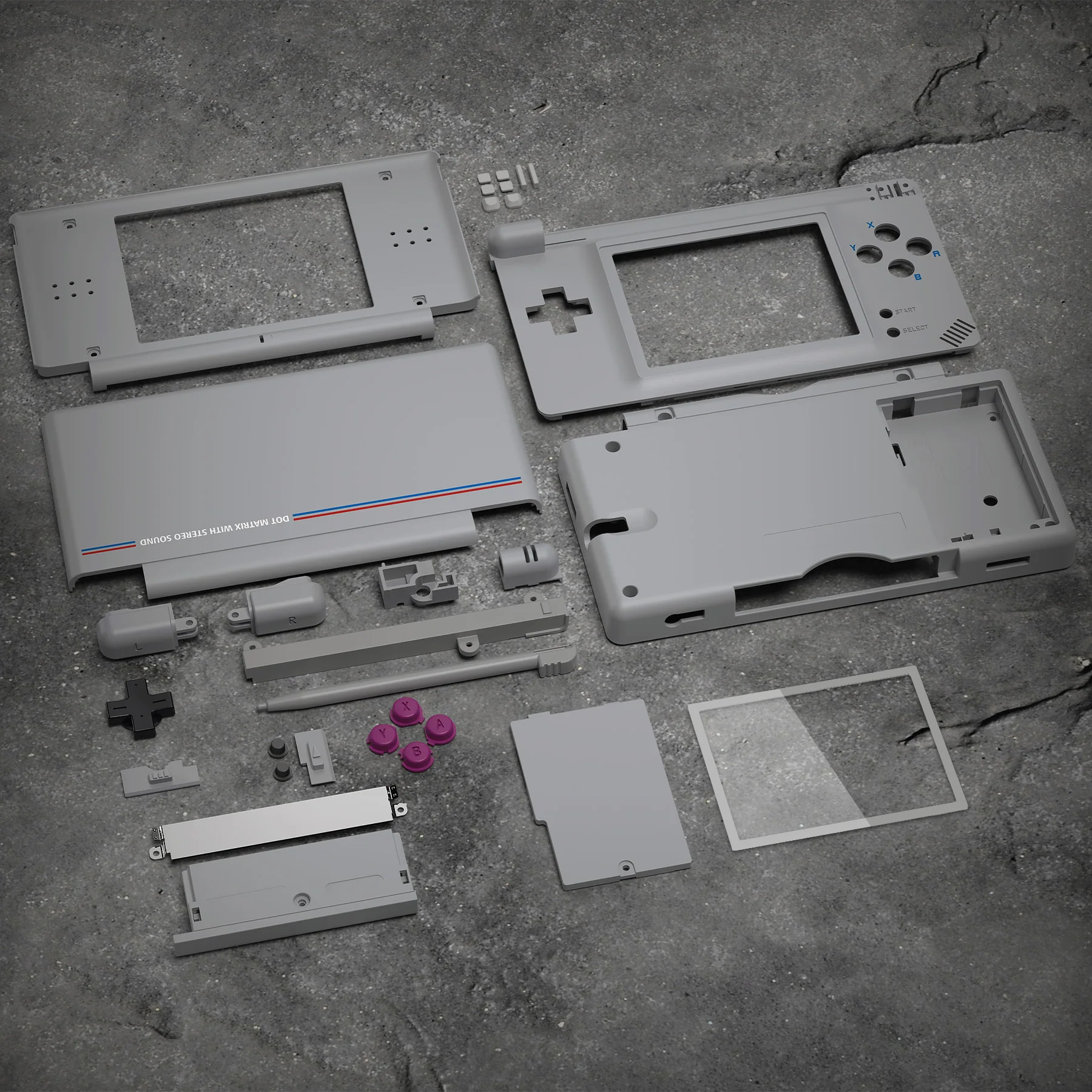 eXtremeRate Replacement Full Housing Shell & Buttons with Screen Lens for Nintendo DS Lite NDSL - Classic 1989 GB DMG-01 - Image 6