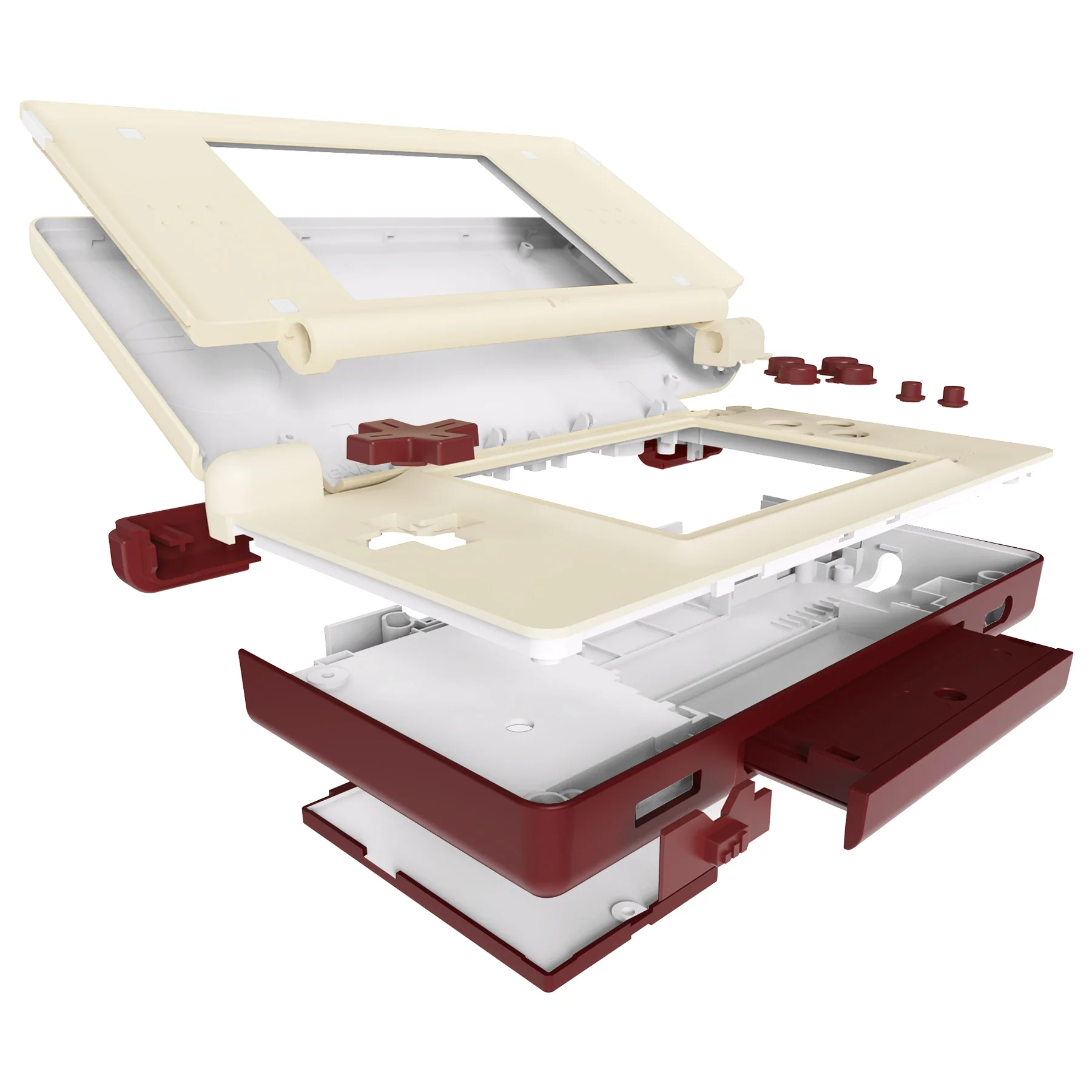 eXtremeRate Replacement Full Housing Shell & Buttons with Screen Lens for Nintendo DS Lite NDSL - Classic FC Style - Image 4