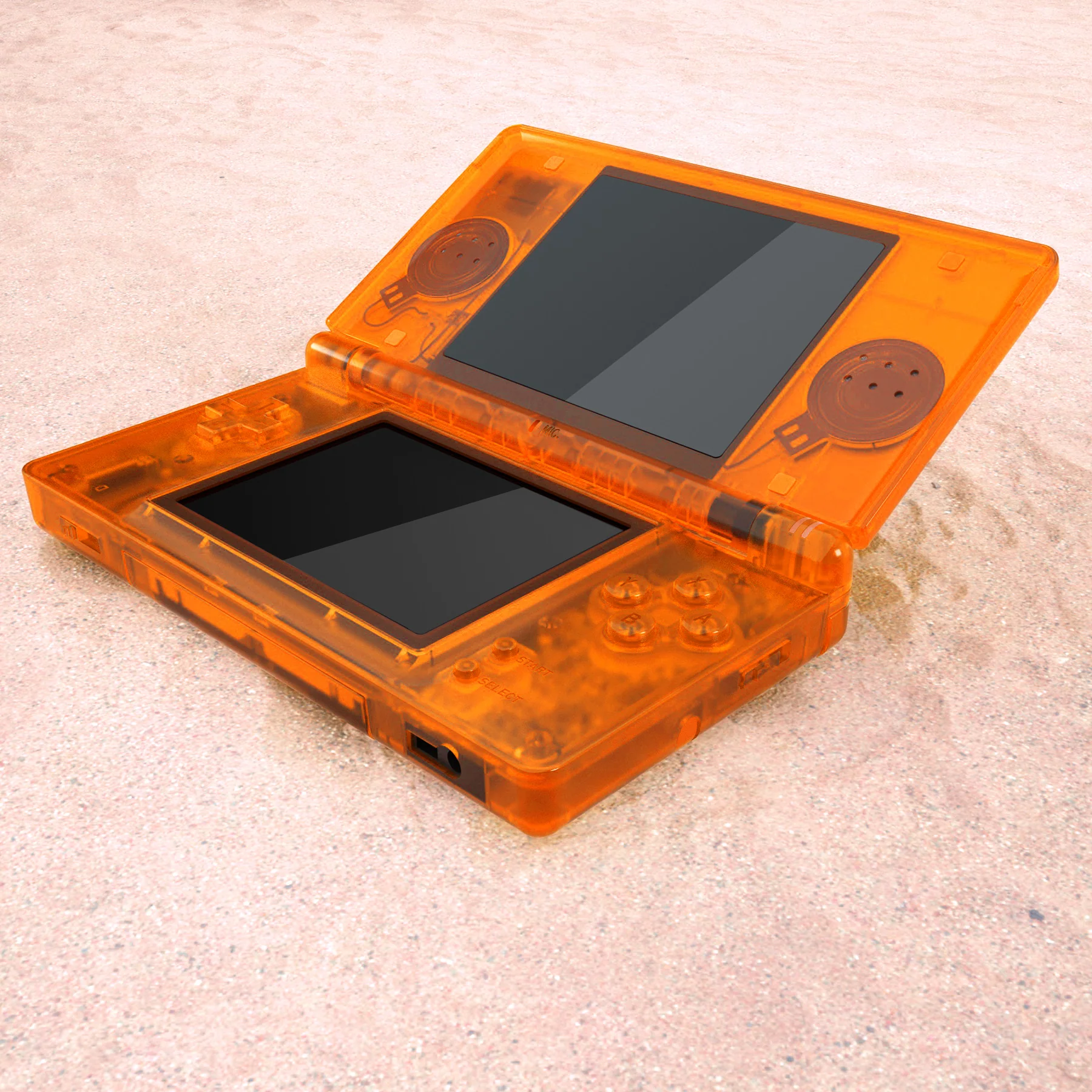 eXtremeRate Replacement Full Housing Shell & Buttons with Screen Lens for Nintendo DS Lite NDSL - Clear Orange - Image 7