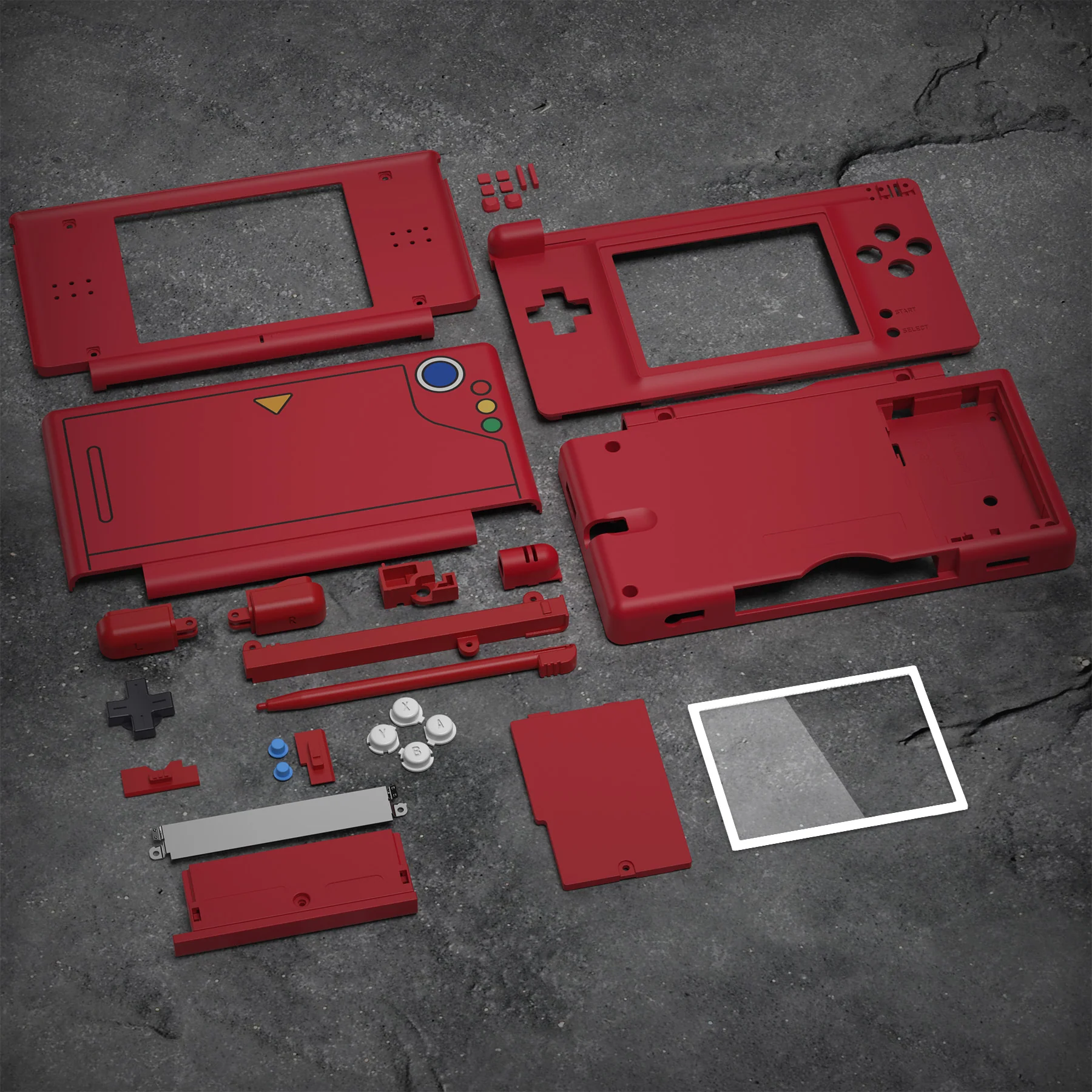 eXtremeRate Replacement Full Housing Shell & Buttons with Screen Lens for Nintendo DS Lite NDSL - Monster Index Console Style - Image 6