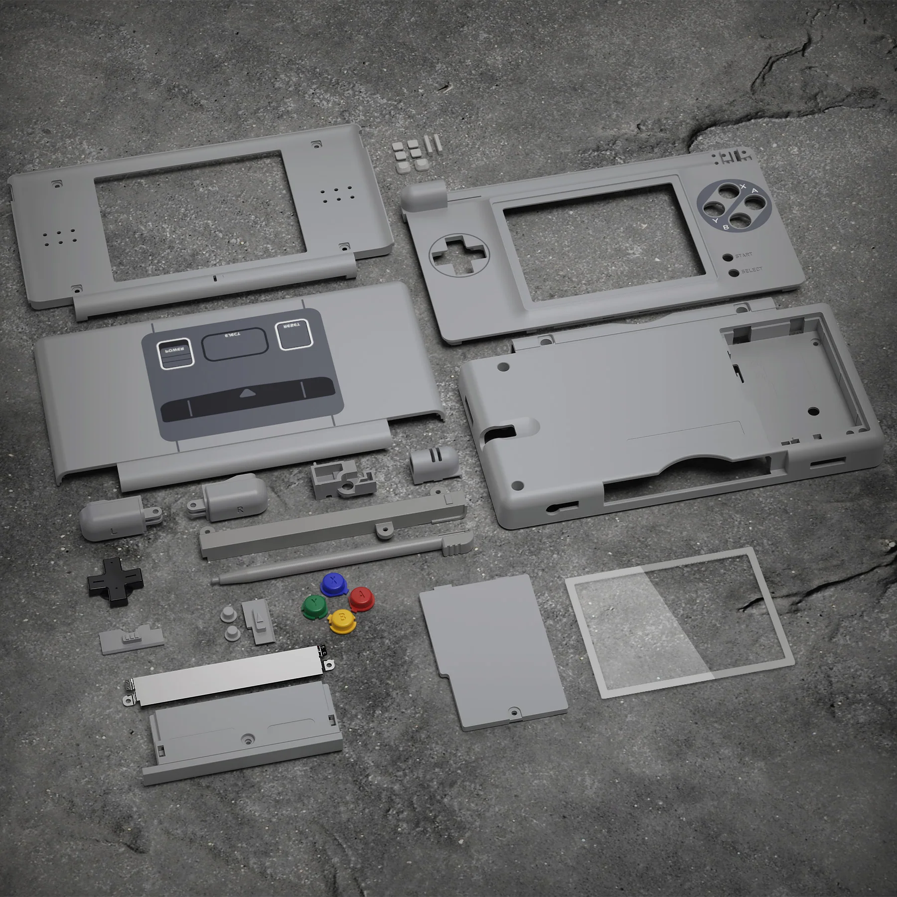 eXtremeRate Replacement Full Housing Shell & Buttons with Screen Lens for Nintendo DS Lite NDSL - SFC SNES Classic EU Style - Image 6