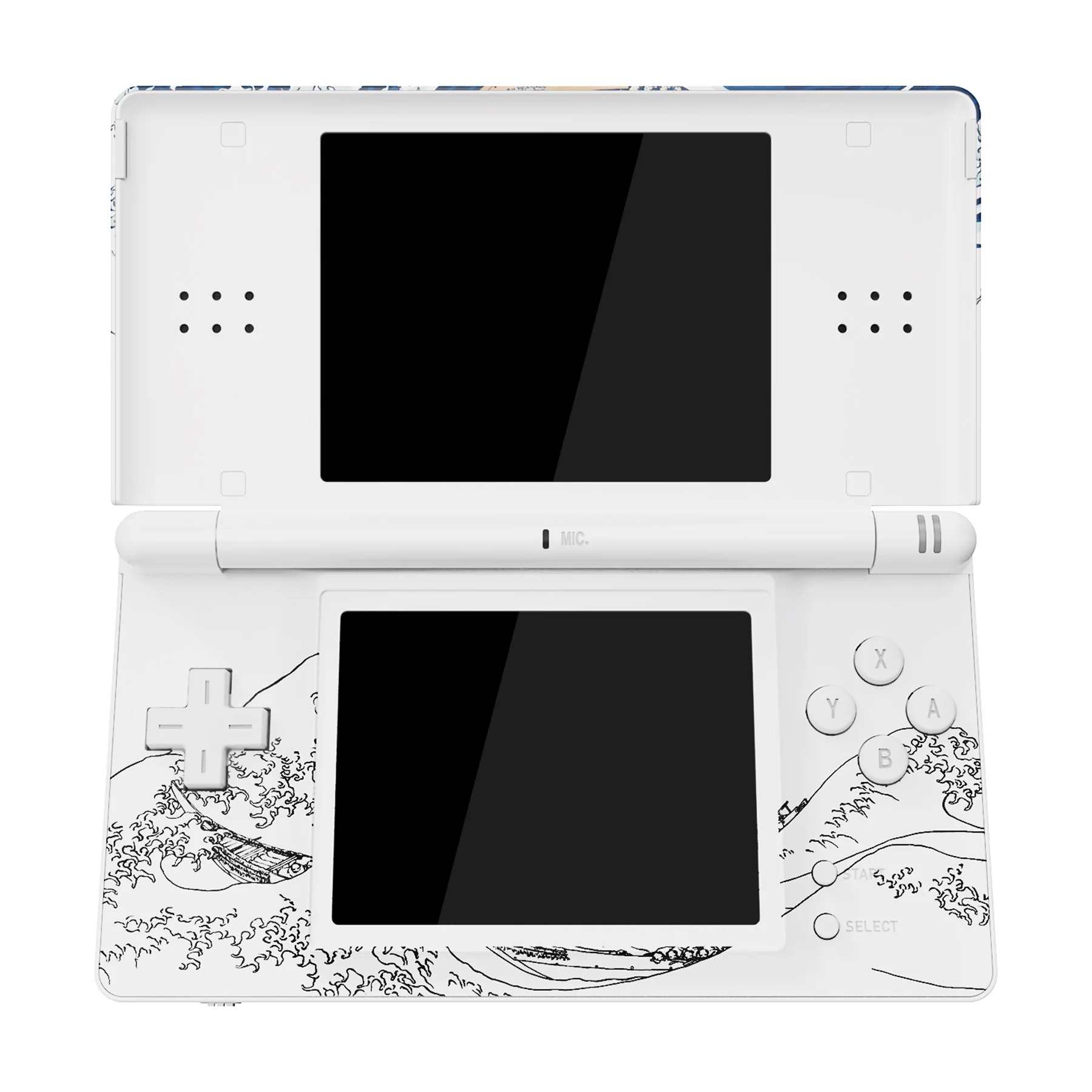 eXtremeRate Replacement Full Housing Shell & Buttons with Screen Lens for Nintendo DS Lite NDSL - The Great Wave - Image 3