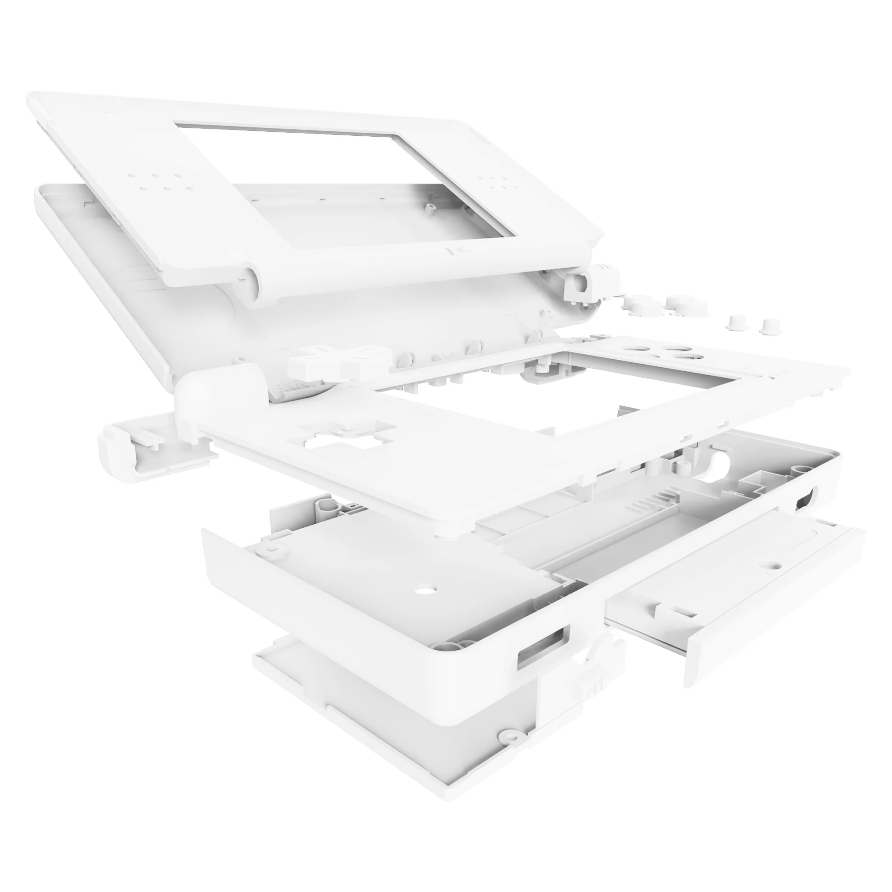 eXtremeRate Replacement Full Housing Shell & Buttons with Screen Lens for Nintendo DS Lite NDSL - White - Image 4