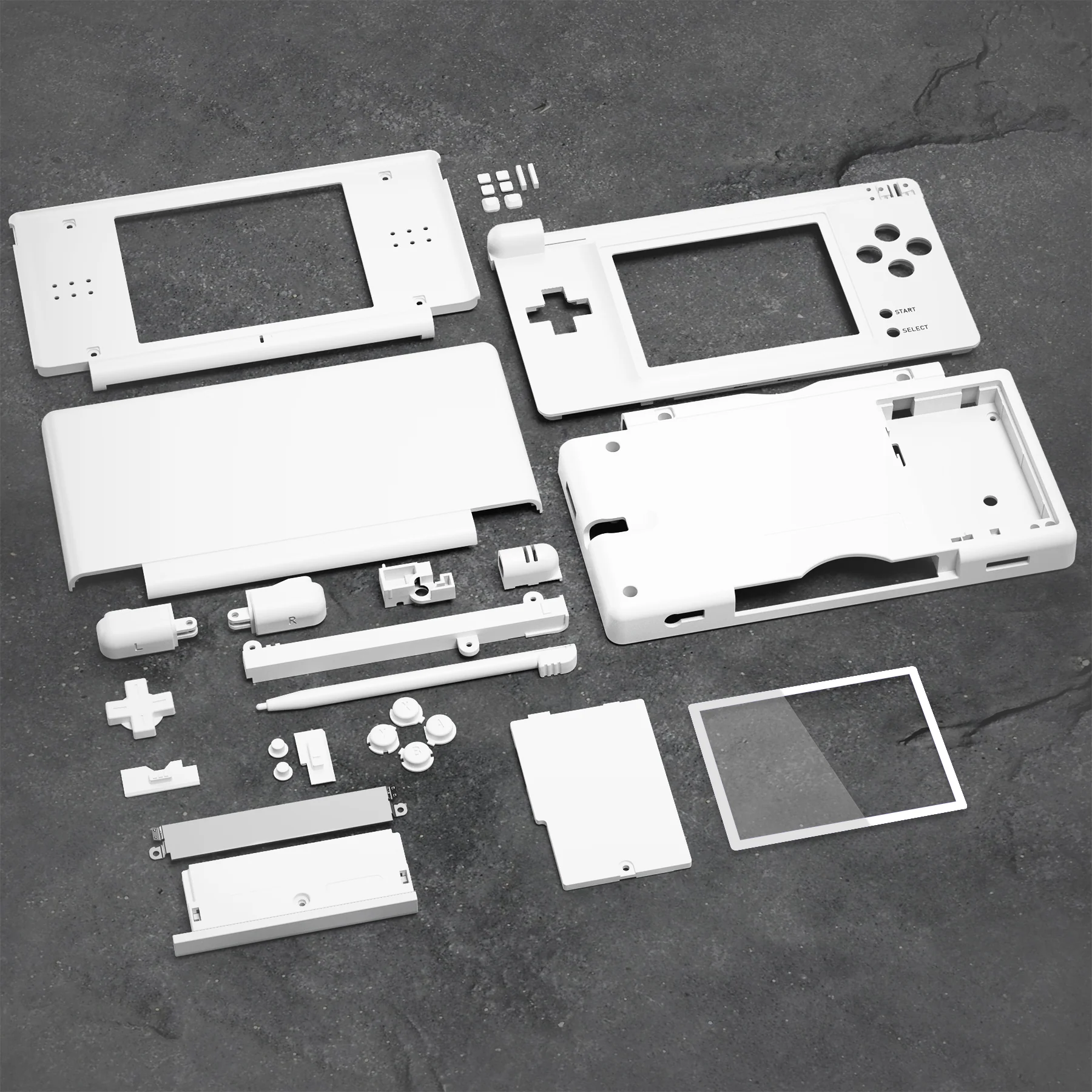 eXtremeRate Replacement Full Housing Shell & Buttons with Screen Lens for Nintendo DS Lite NDSL - White - Image 6