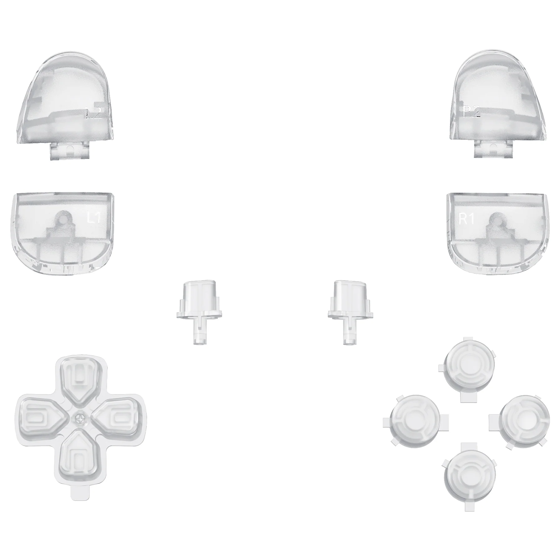 eXtremeRate Replacement Full Set Buttons Compatible with PS5 Controller BDM-030/040/050/060 - Glow in Dark - Green - Image 4