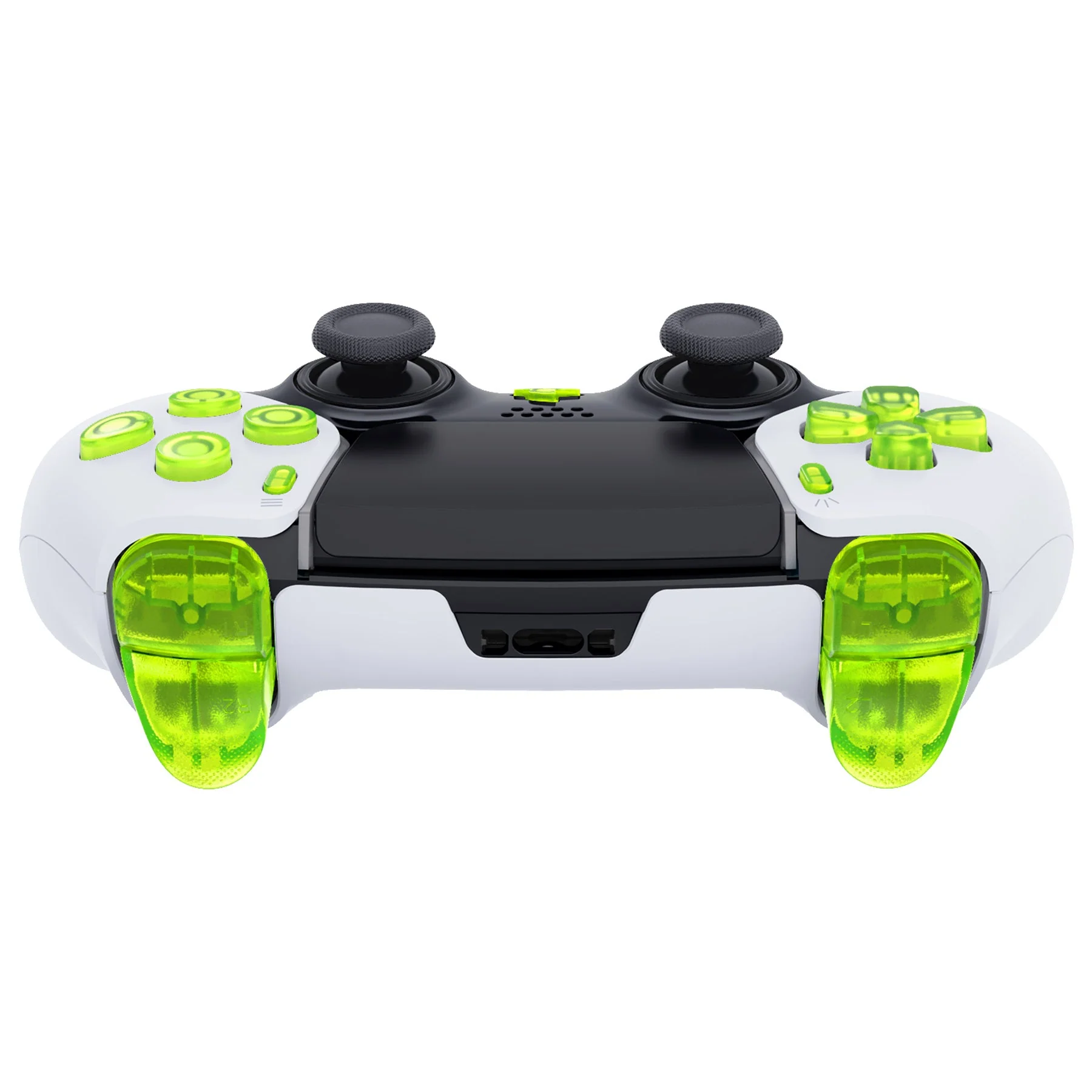 eXtremeRate Replacement Full Set Buttons Compatible with PS5 Edge Controller - Clear Lime Green - Image 6