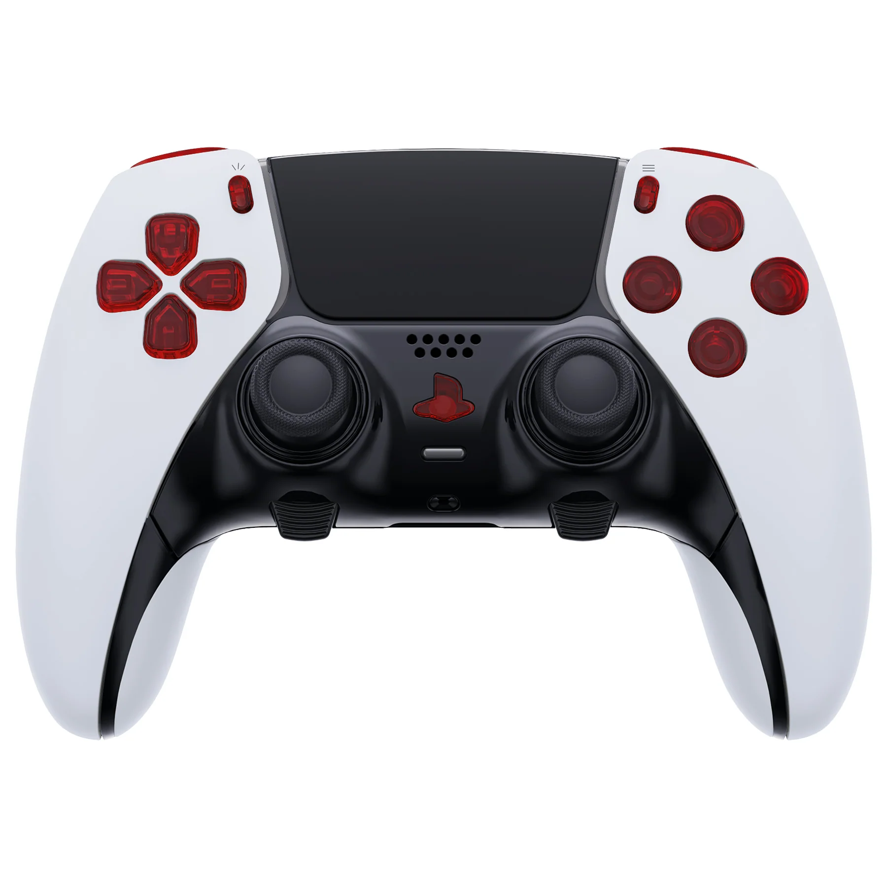 eXtremeRate Replacement Full Set Buttons Compatible with PS5 Edge Controller - Clear Red - Image 3