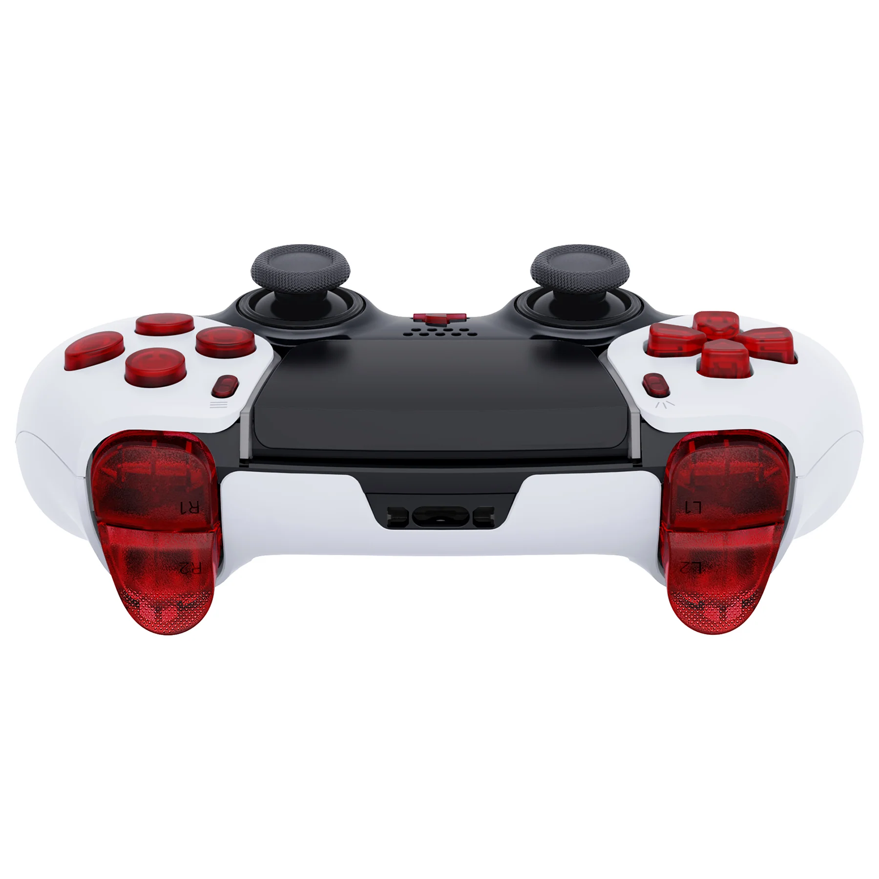 eXtremeRate Replacement Full Set Buttons Compatible with PS5 Edge Controller - Clear Red - Image 6