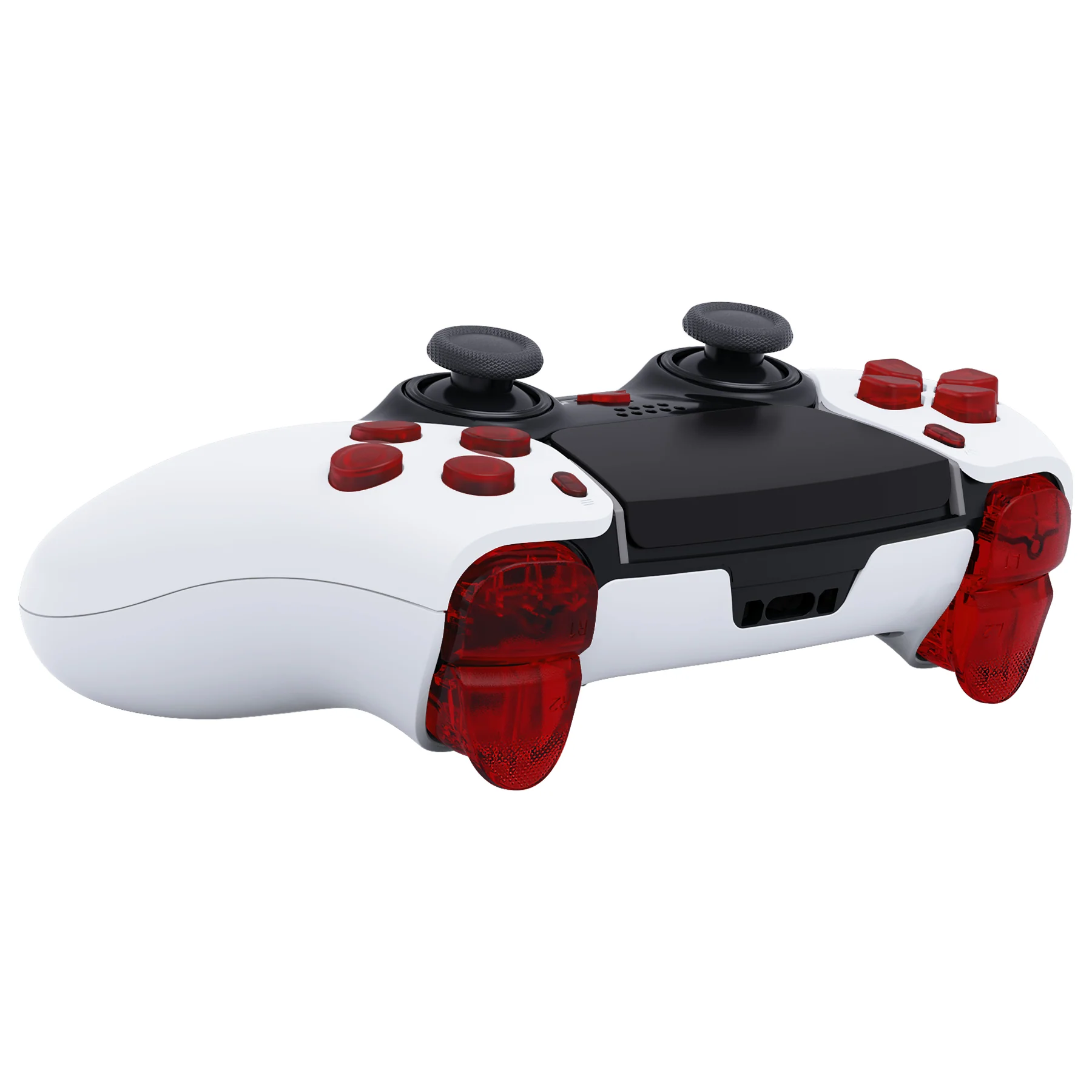 eXtremeRate Replacement Full Set Buttons Compatible with PS5 Edge Controller - Clear Red - Image 7