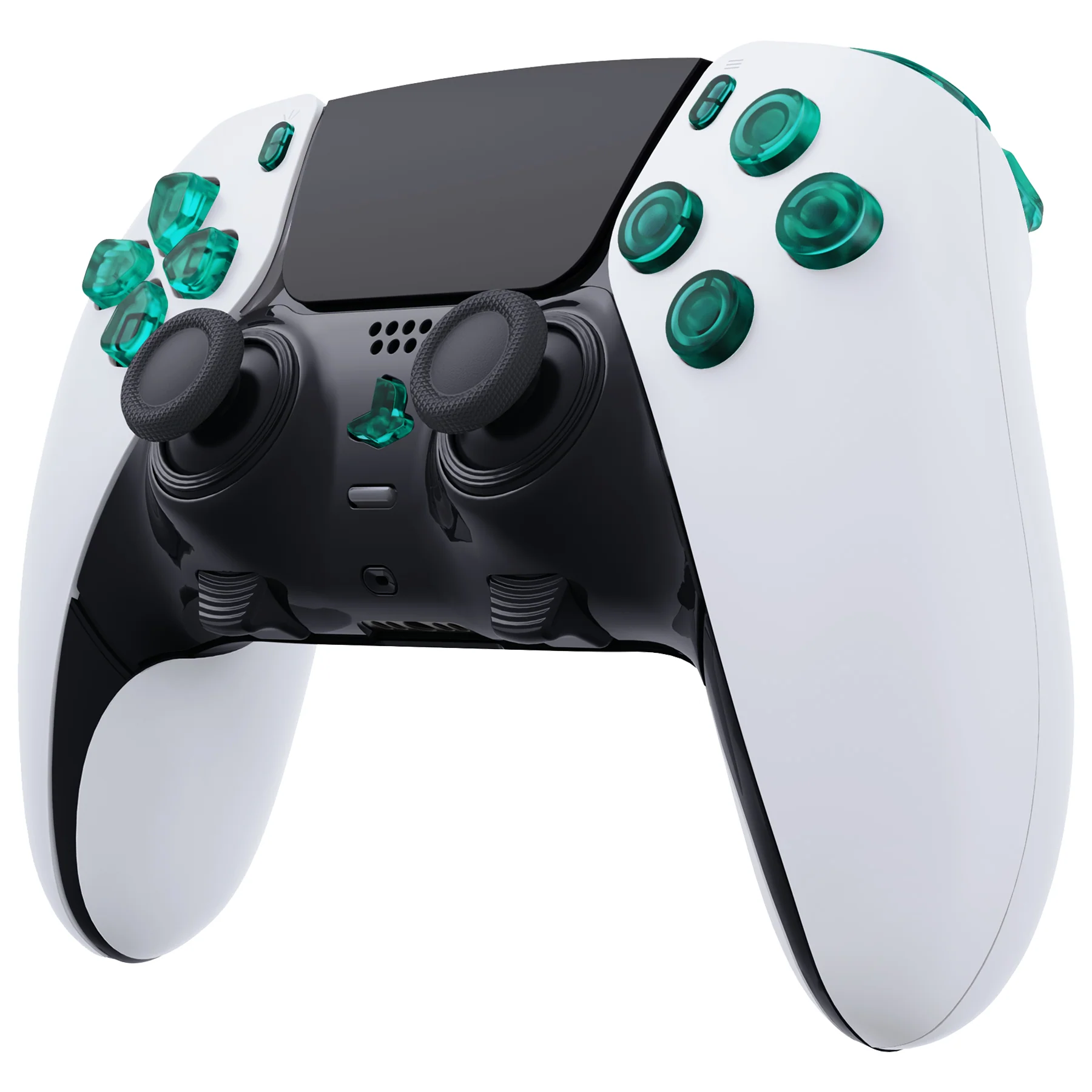 eXtremeRate Replacement Full Set Buttons Compatible with PS5 Edge Controller - Emerald Green - Image 4