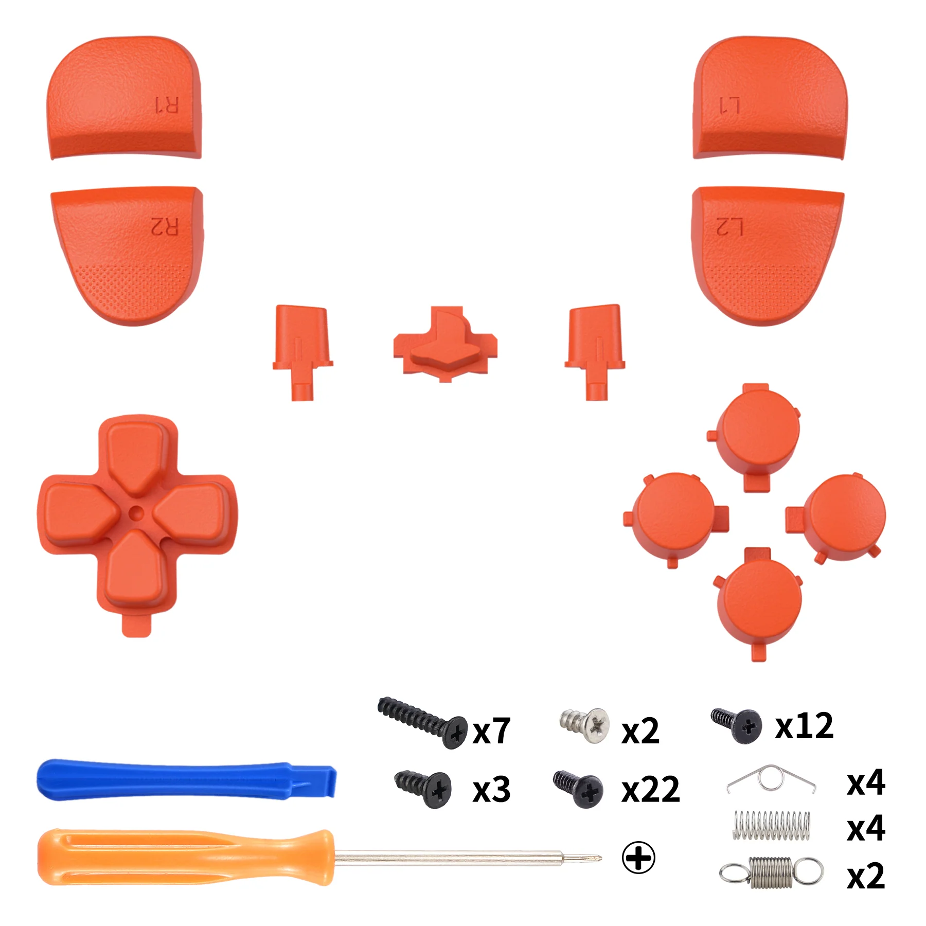 eXtremeRate Replacement Full Set Buttons Compatible with PS5 Edge Controller - Orange - Image 2