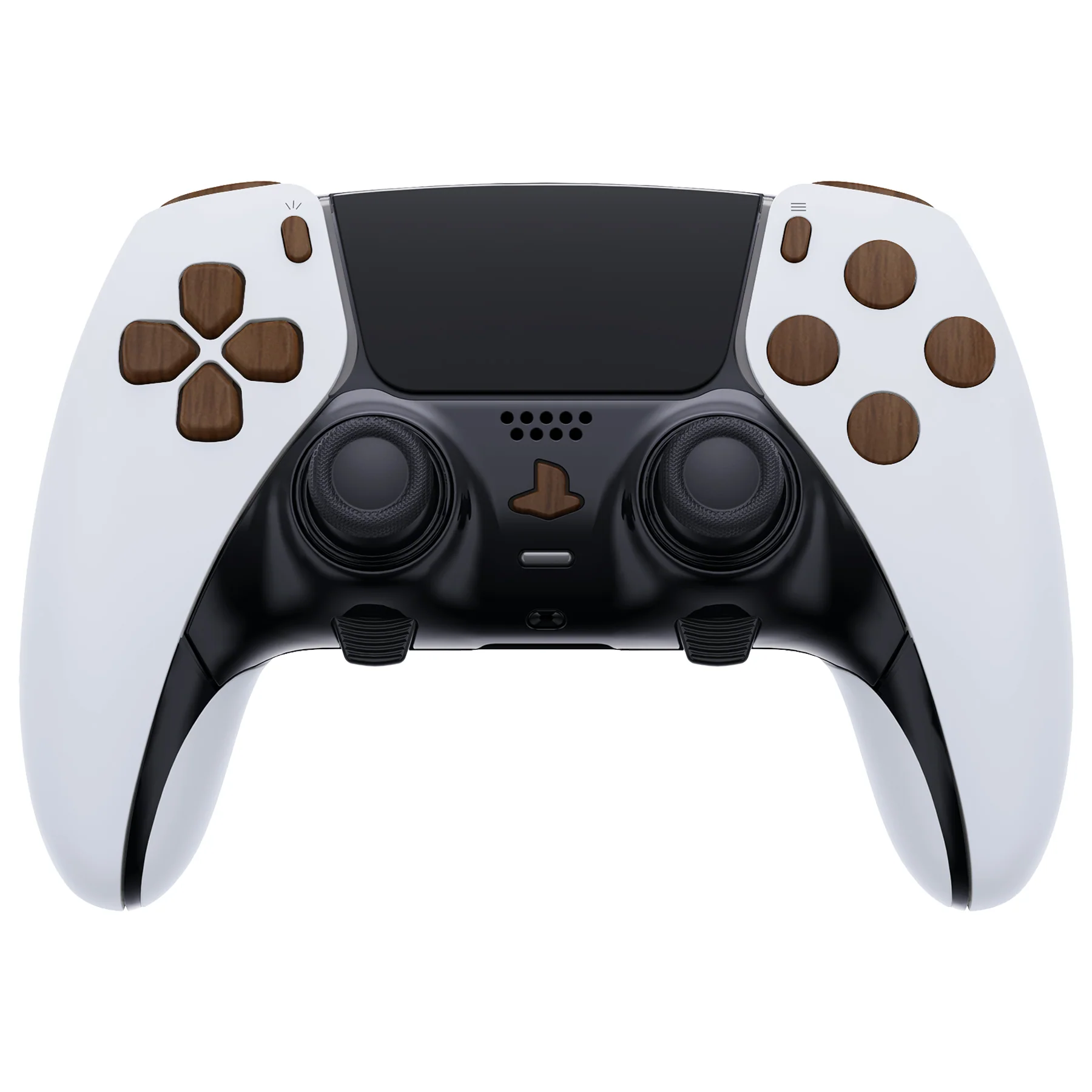 eXtremeRate Replacement Full Set Buttons Compatible with PS5 Edge Controller - Wood Grain - Image 3