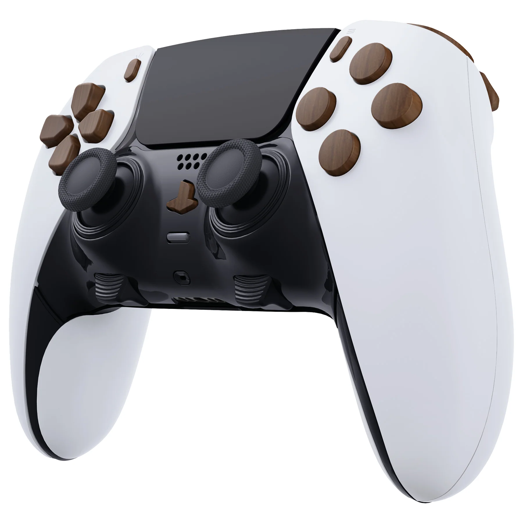 eXtremeRate Replacement Full Set Buttons Compatible with PS5 Edge Controller - Wood Grain - Image 4