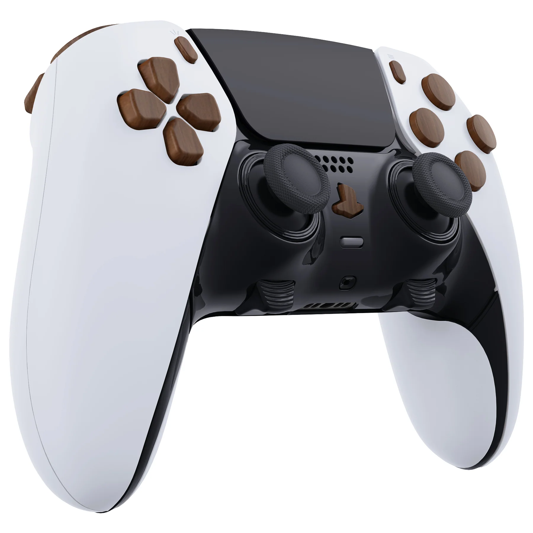 eXtremeRate Replacement Full Set Buttons Compatible with PS5 Edge Controller - Wood Grain - Image 5