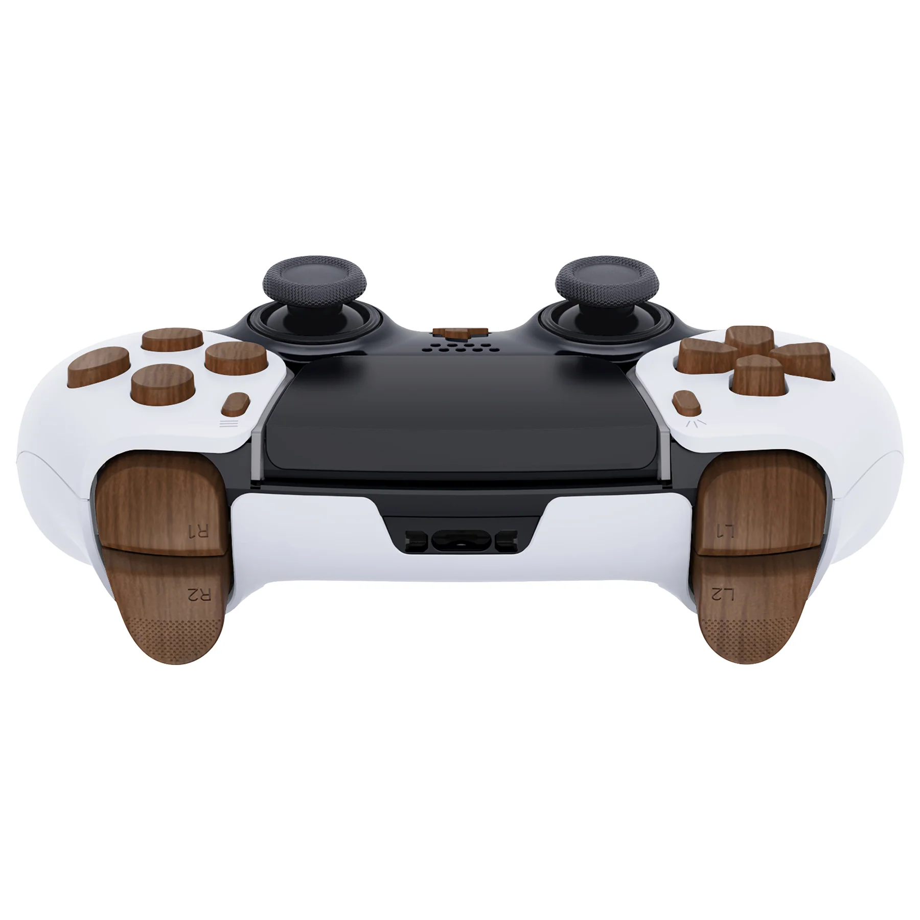 eXtremeRate Replacement Full Set Buttons Compatible with PS5 Edge Controller - Wood Grain - Image 6