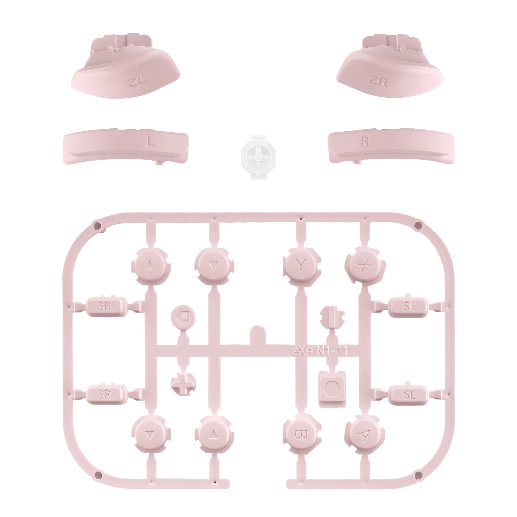 eXtremeRate Replacement Full Set Buttons for Joycon of NS Switch - Cherry Blossoms Pink - Image 2