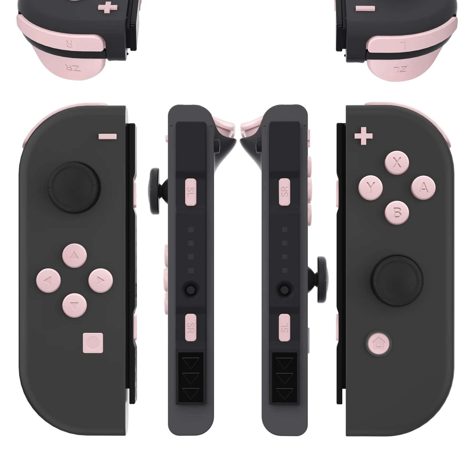 eXtremeRate Replacement Full Set Buttons for Joycon of NS Switch - Cherry Blossoms Pink - Image 3