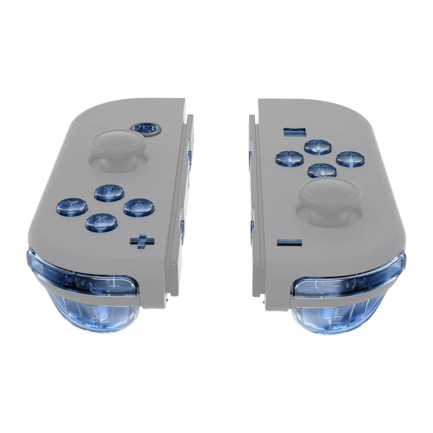 eXtremeRate Replacement Full Set Buttons for Joycon of NS Switch - Crystal Clear Light Blue - Image 4