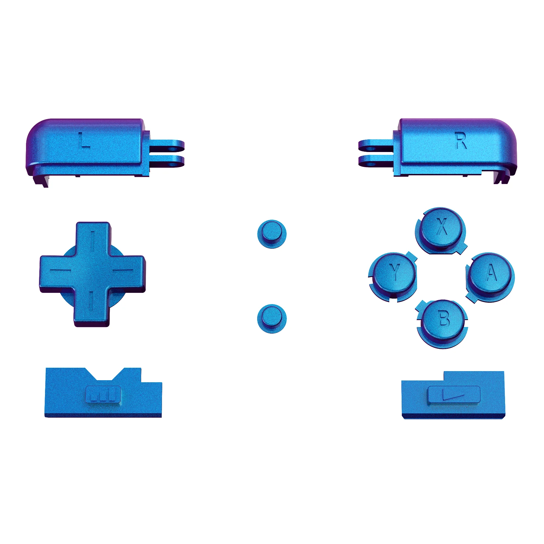 eXtremeRate Replacement Full Set Buttons for Nintendo DS Lite NDSL - Chameleon Purple Blue - Image 7