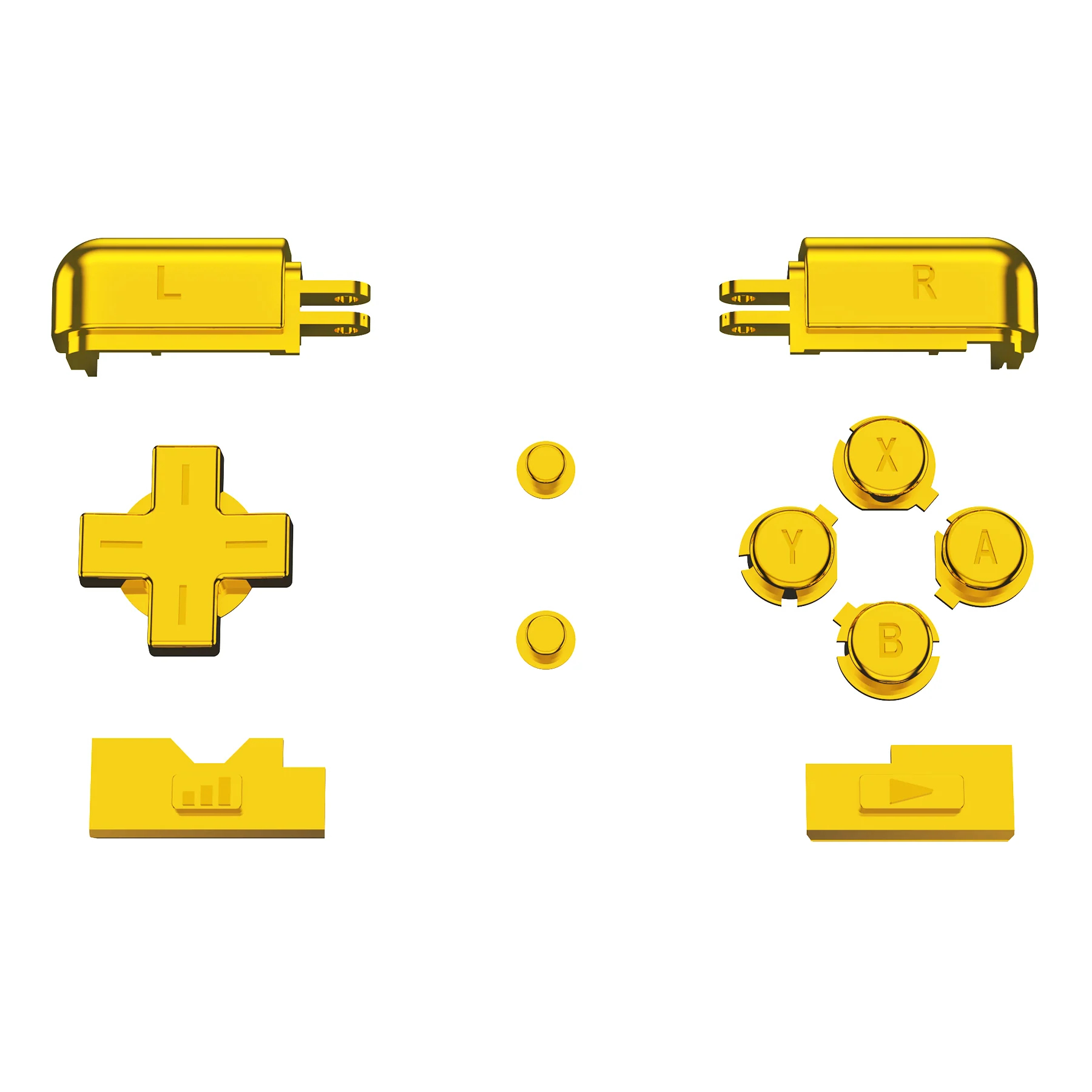 eXtremeRate Replacement Full Set Buttons for Nintendo DS Lite NDSL - Chrome Gold - Image 7
