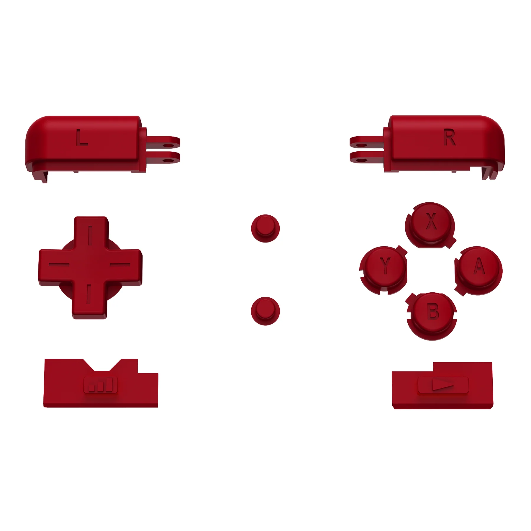 eXtremeRate Replacement Full Set Buttons for Nintendo DS Lite NDSL - Scarlet Red - Image 7