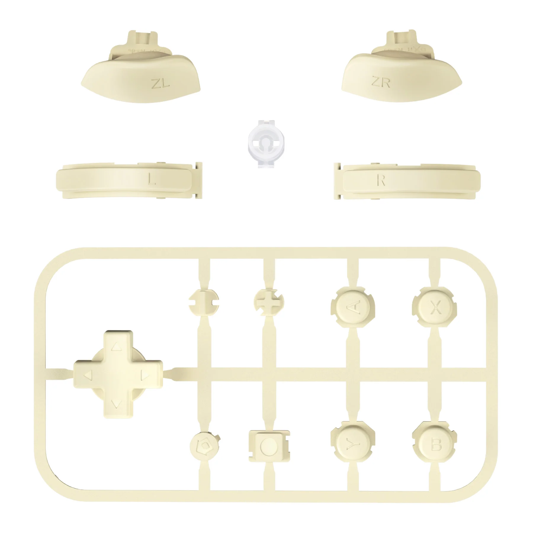 eXtremeRate Replacement Full Set Buttons for NS Switch Lite - Antique Yellow - Image 2
