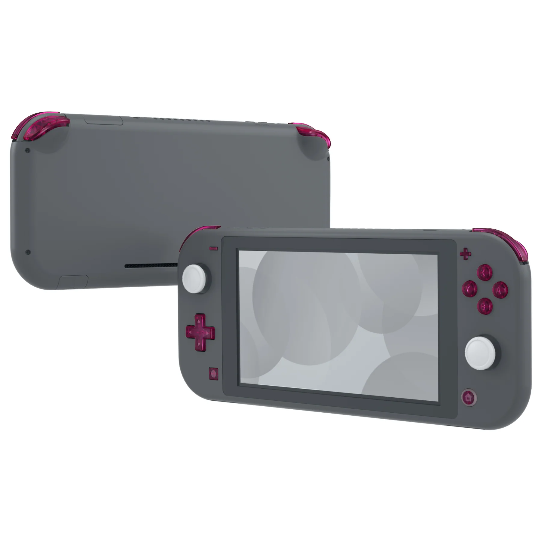 eXtremeRate Replacement Full Set Buttons for NS Switch Lite - Clear Candy Pink - Image 3