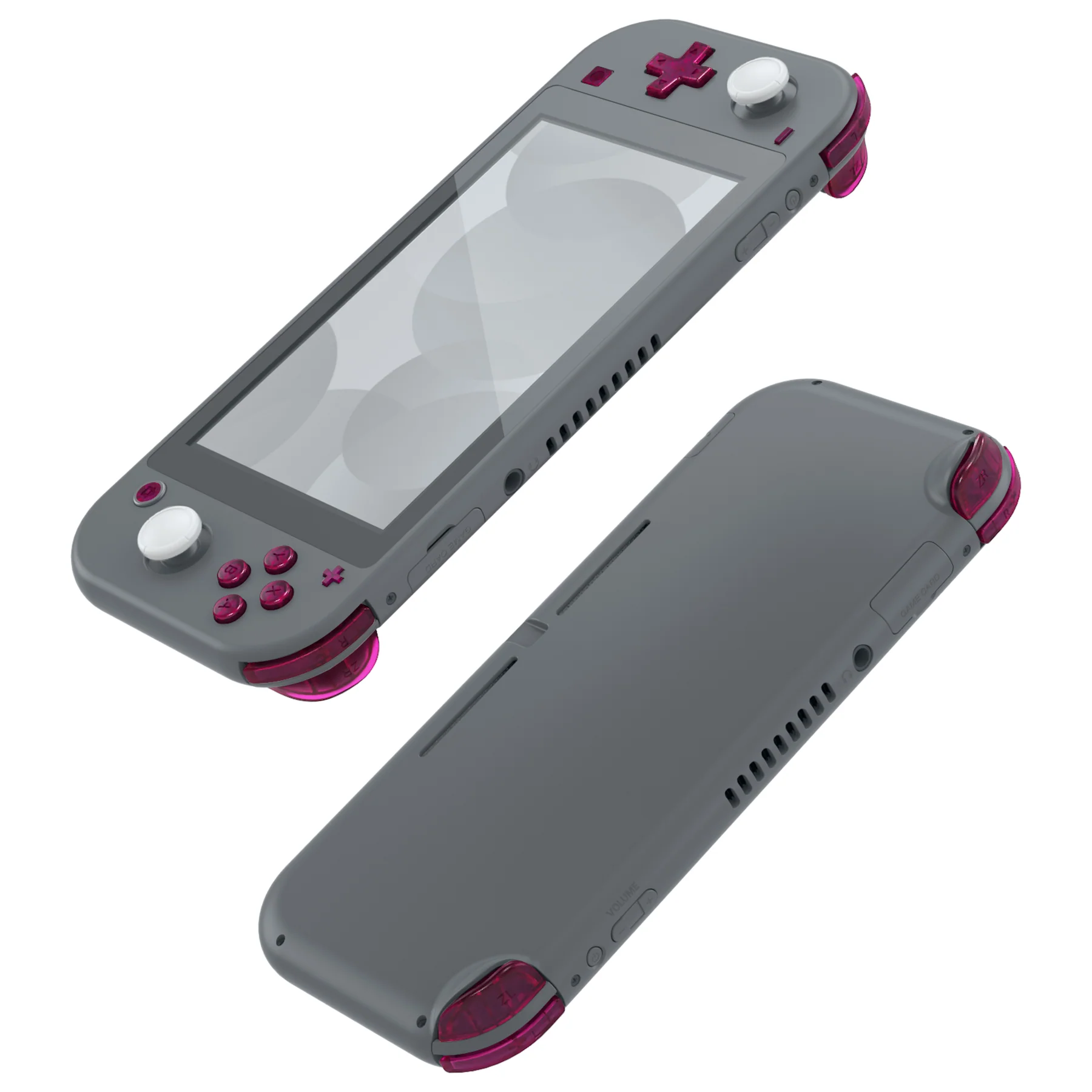eXtremeRate Replacement Full Set Buttons for NS Switch Lite - Clear Candy Pink - Image 6