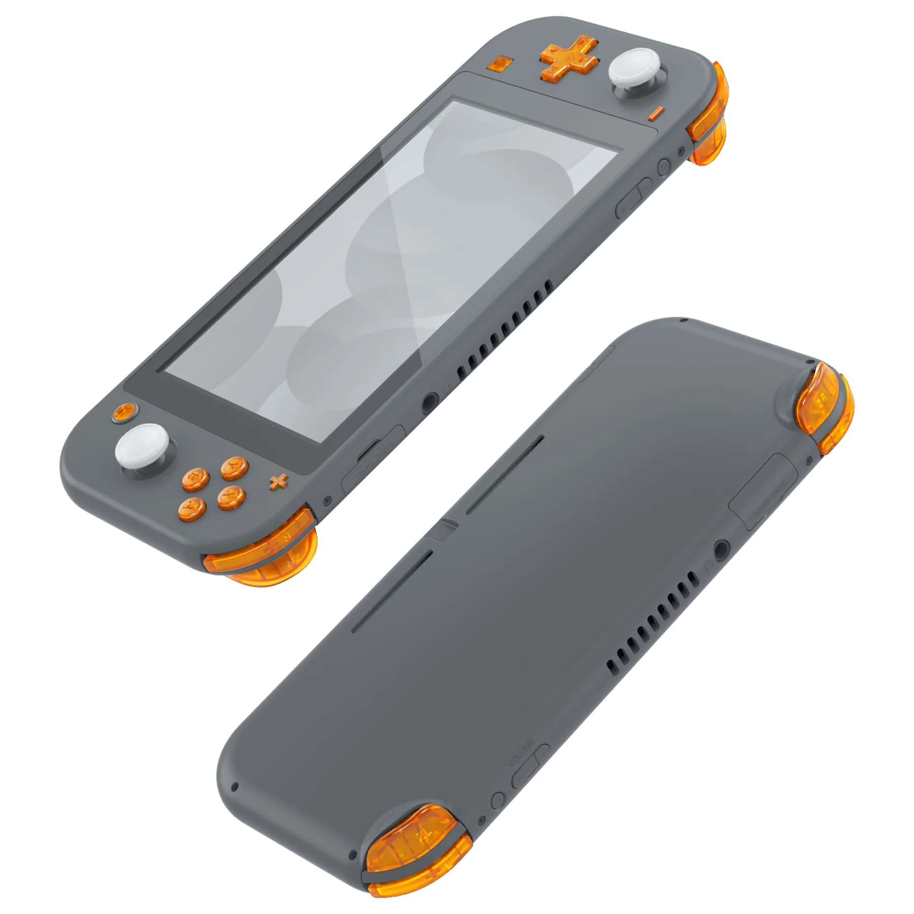 eXtremeRate Replacement Full Set Buttons for NS Switch Lite - Clear Orange - Image 6