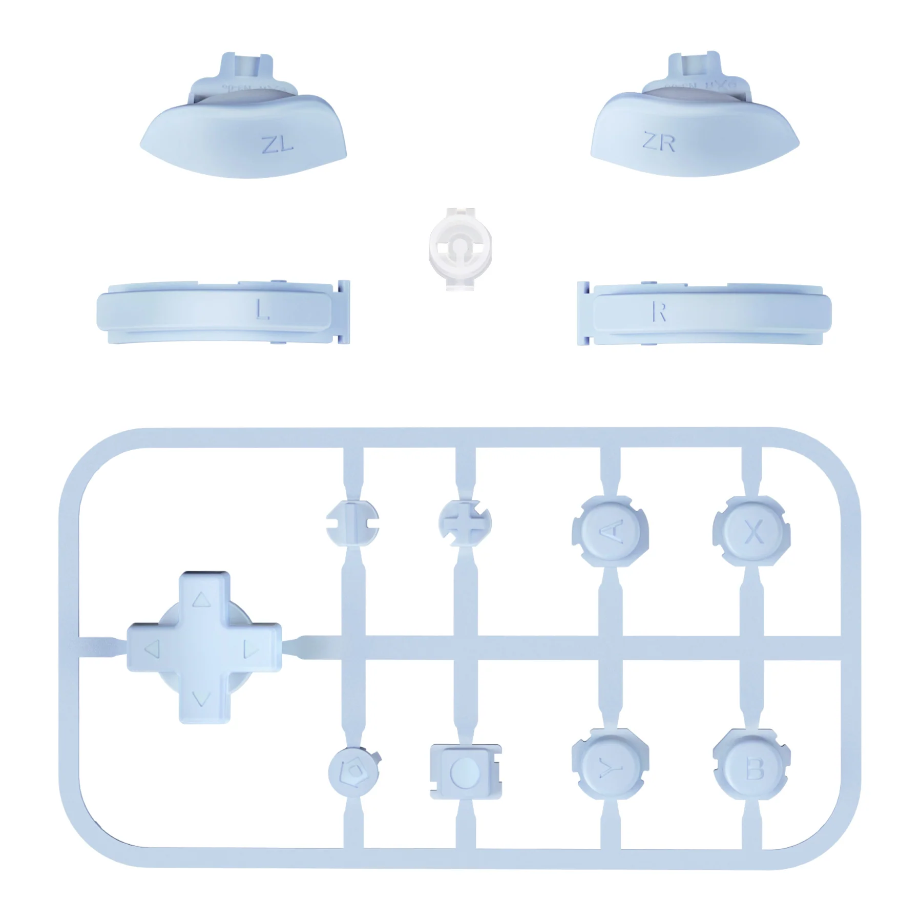 eXtremeRate Replacement Full Set Buttons for NS Switch Lite - Sky Blue - Image 2