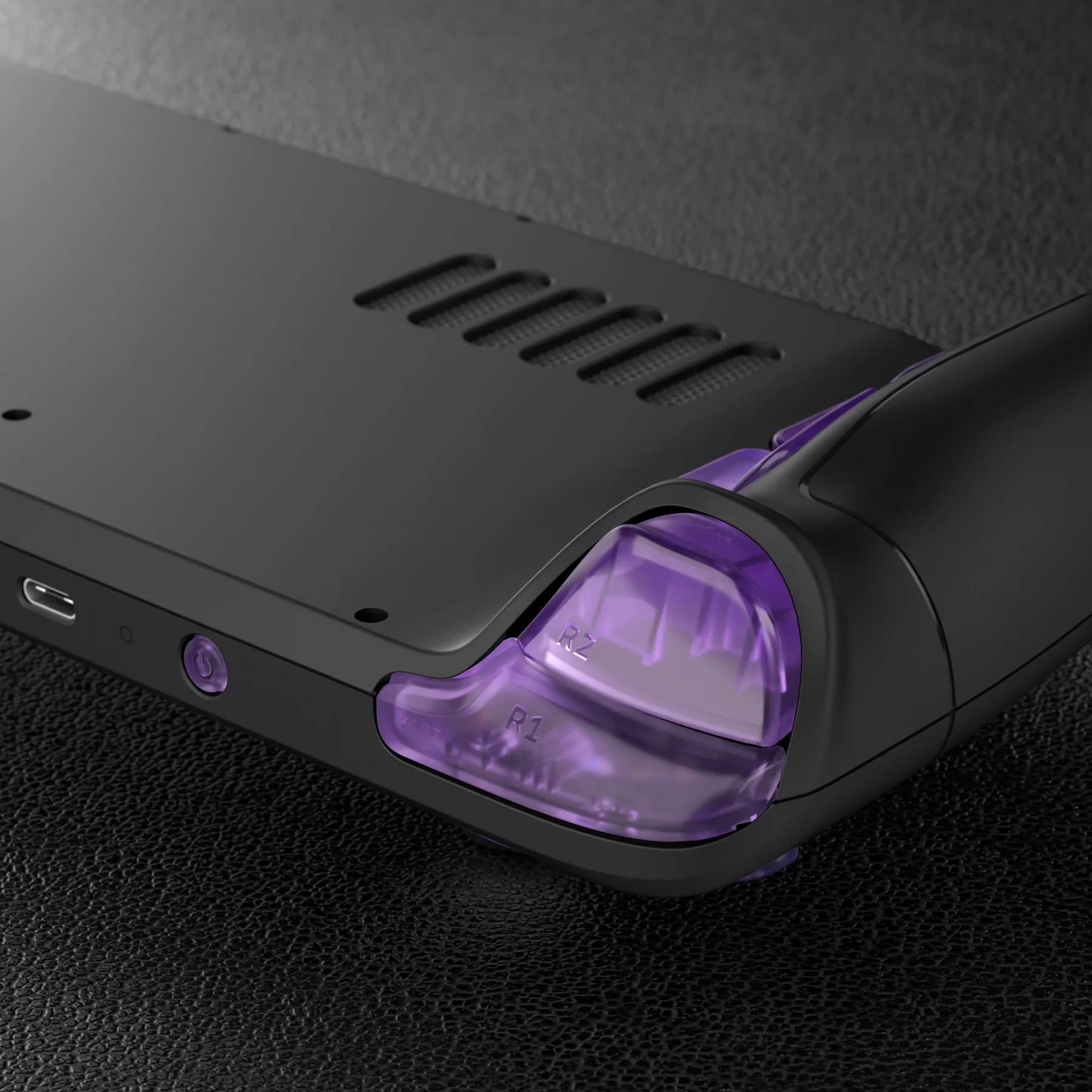 eXtremeRate Replacement Full Set Buttons for Steam Deck LCD - Clear Atomic Purple - Image 11