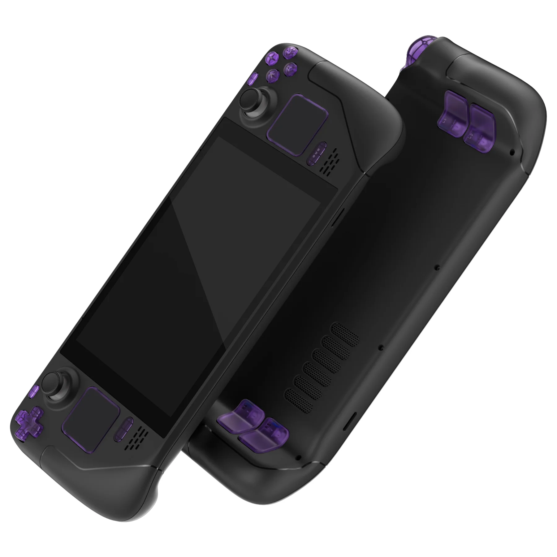 eXtremeRate Replacement Full Set Buttons for Steam Deck LCD - Clear Atomic Purple - Image 12