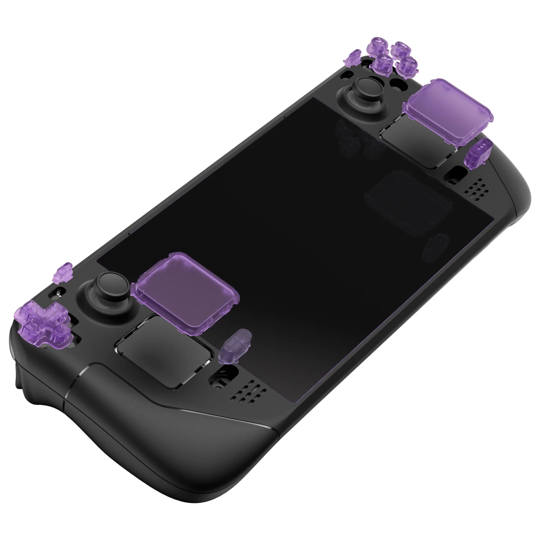 eXtremeRate Replacement Full Set Buttons for Steam Deck LCD - Clear Atomic Purple - Image 5