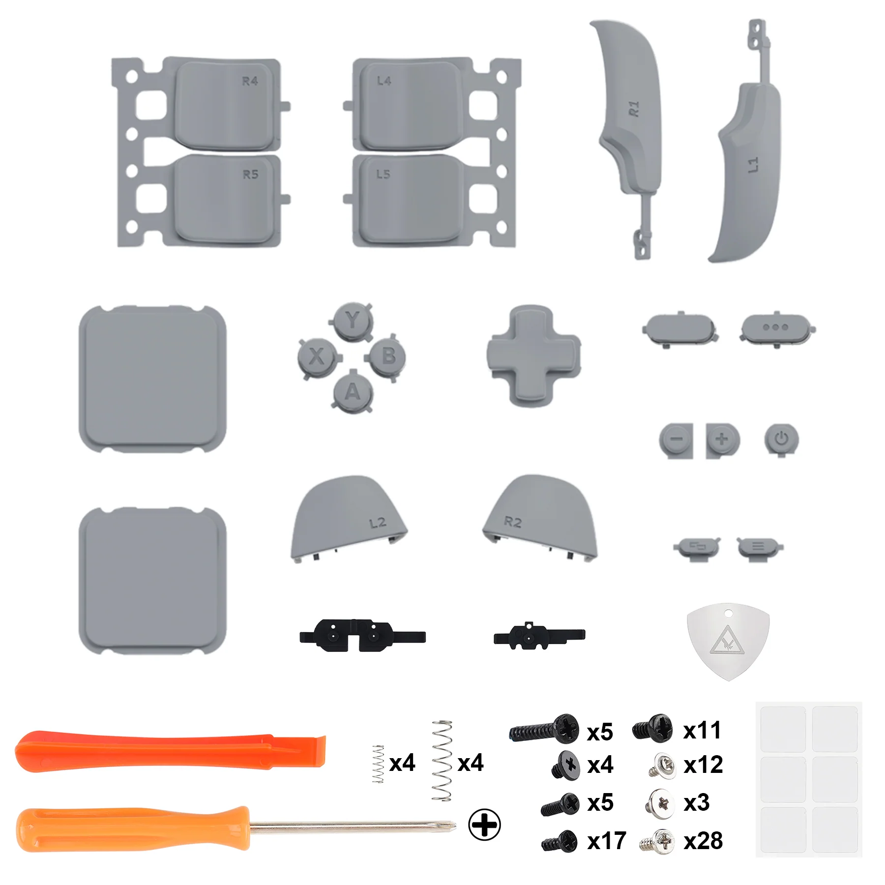 eXtremeRate Replacement Full Set Buttons for Steam Deck LCD - New Hope Gray - Image 2