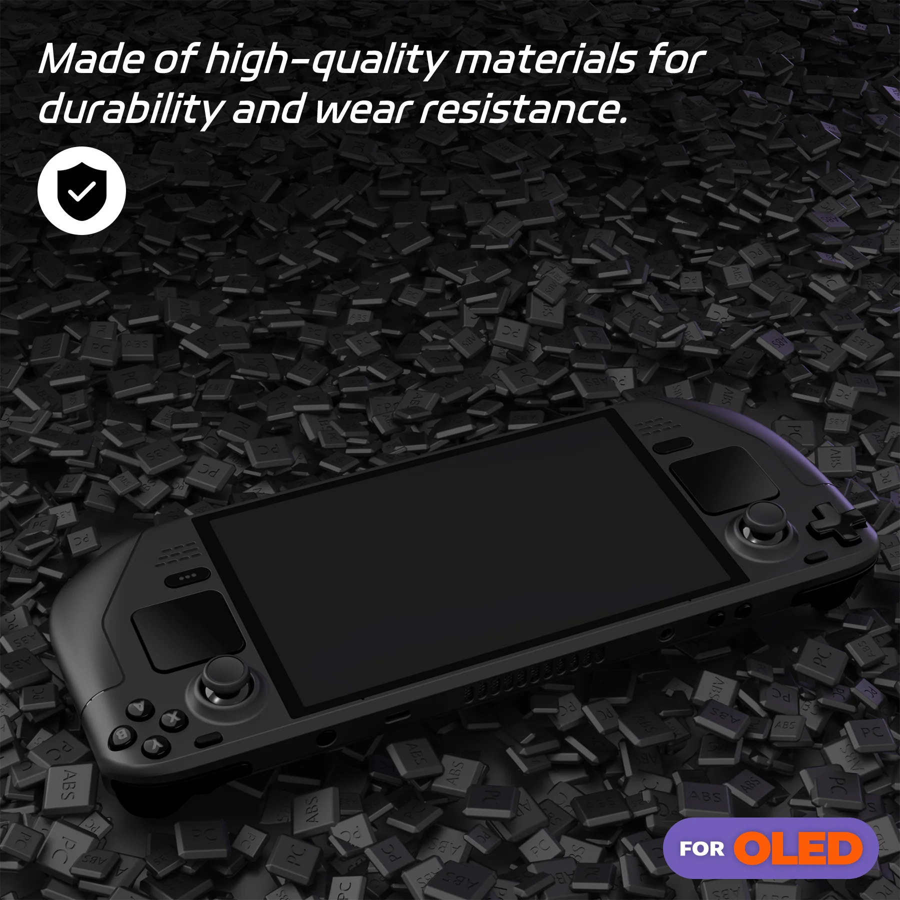 eXtremeRate Replacement Full Set Buttons for Steam Deck OLED - Black - Image 6