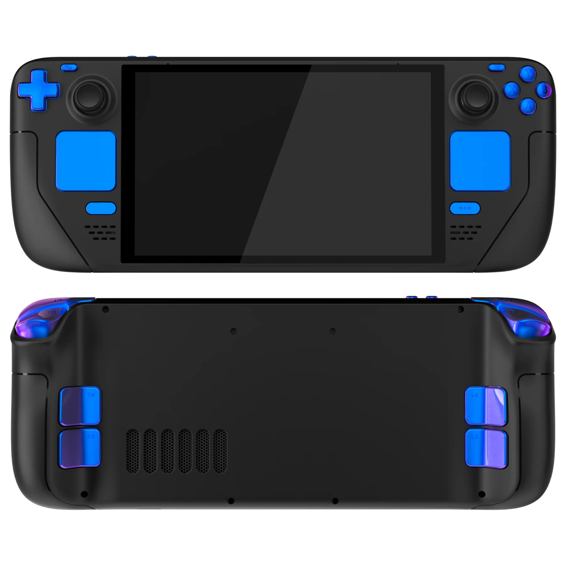 eXtremeRate Replacement Full Set Buttons for Steam Deck OLED - Chameleon Purple Blue - Image 3