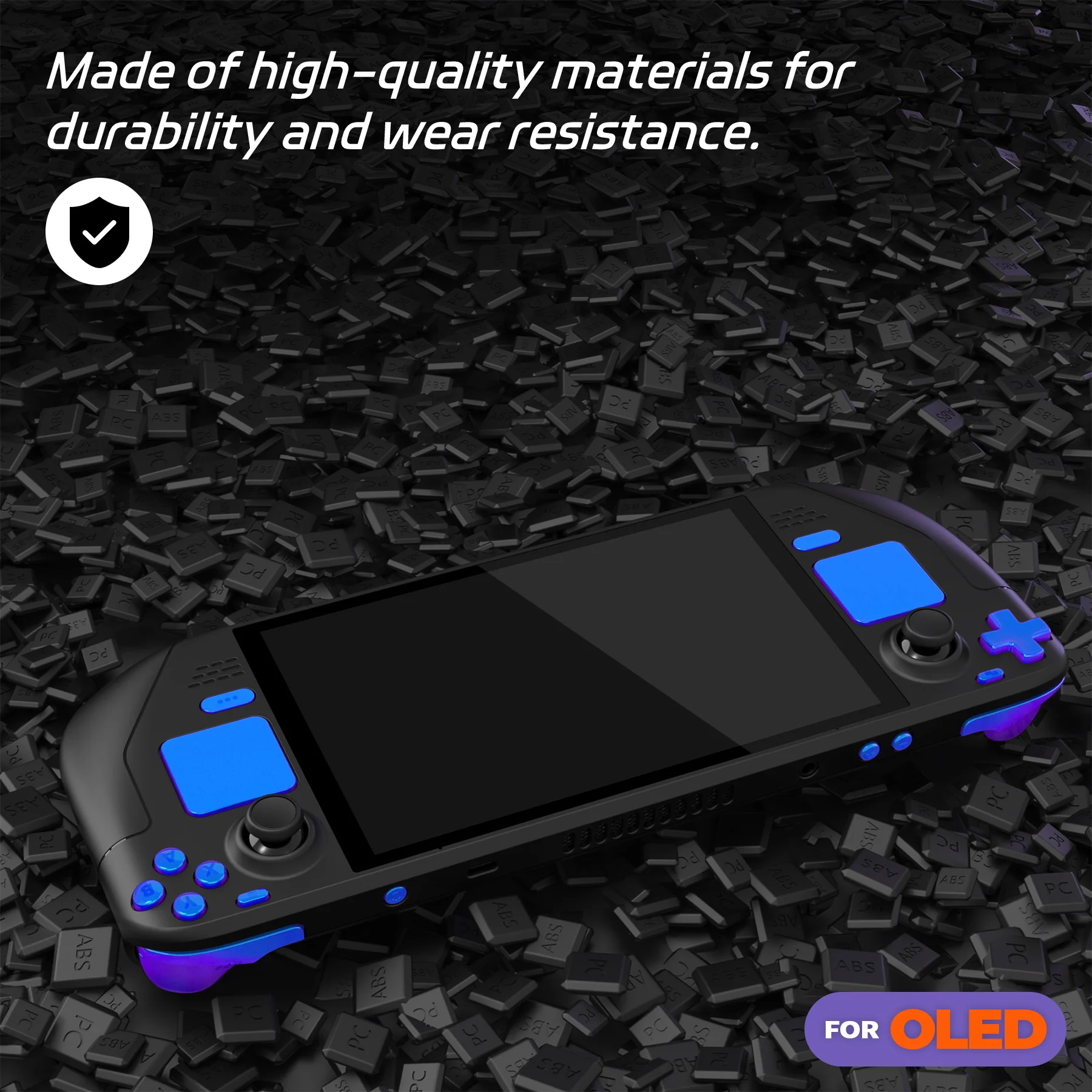 eXtremeRate Replacement Full Set Buttons for Steam Deck OLED - Chameleon Purple Blue - Image 6
