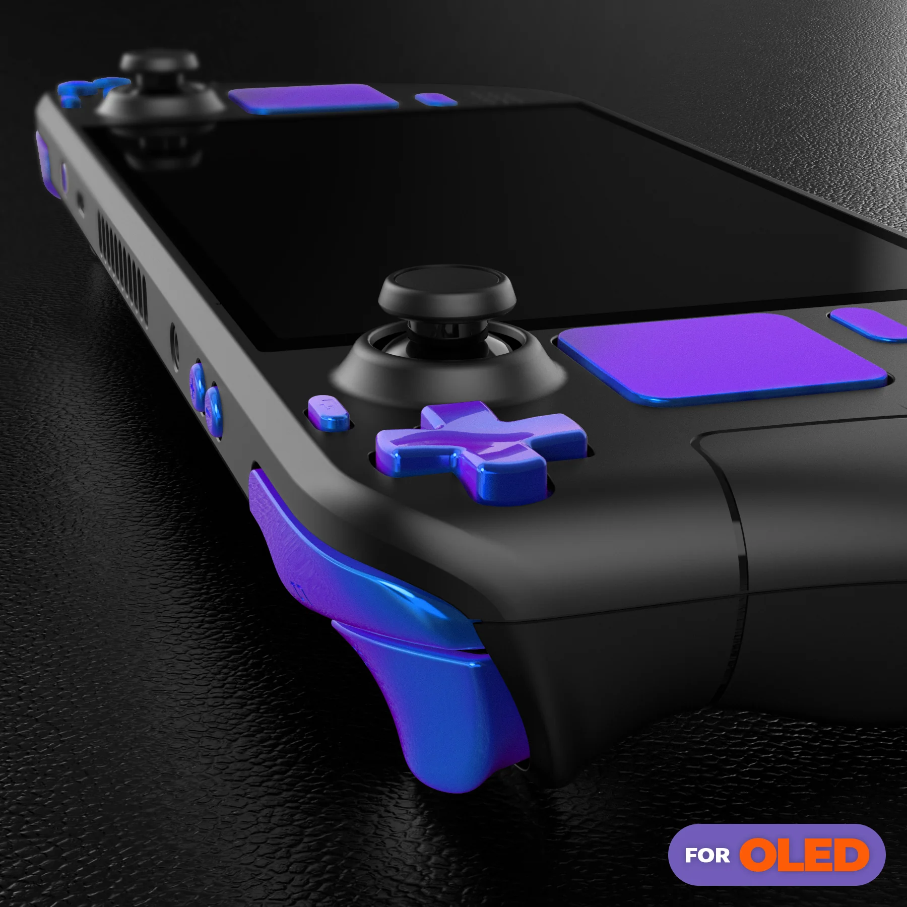 eXtremeRate Replacement Full Set Buttons for Steam Deck OLED - Chameleon Purple Blue - Image 8
