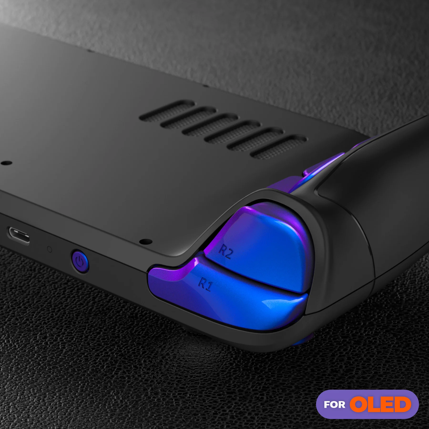eXtremeRate Replacement Full Set Buttons for Steam Deck OLED - Chameleon Purple Blue - Image 9