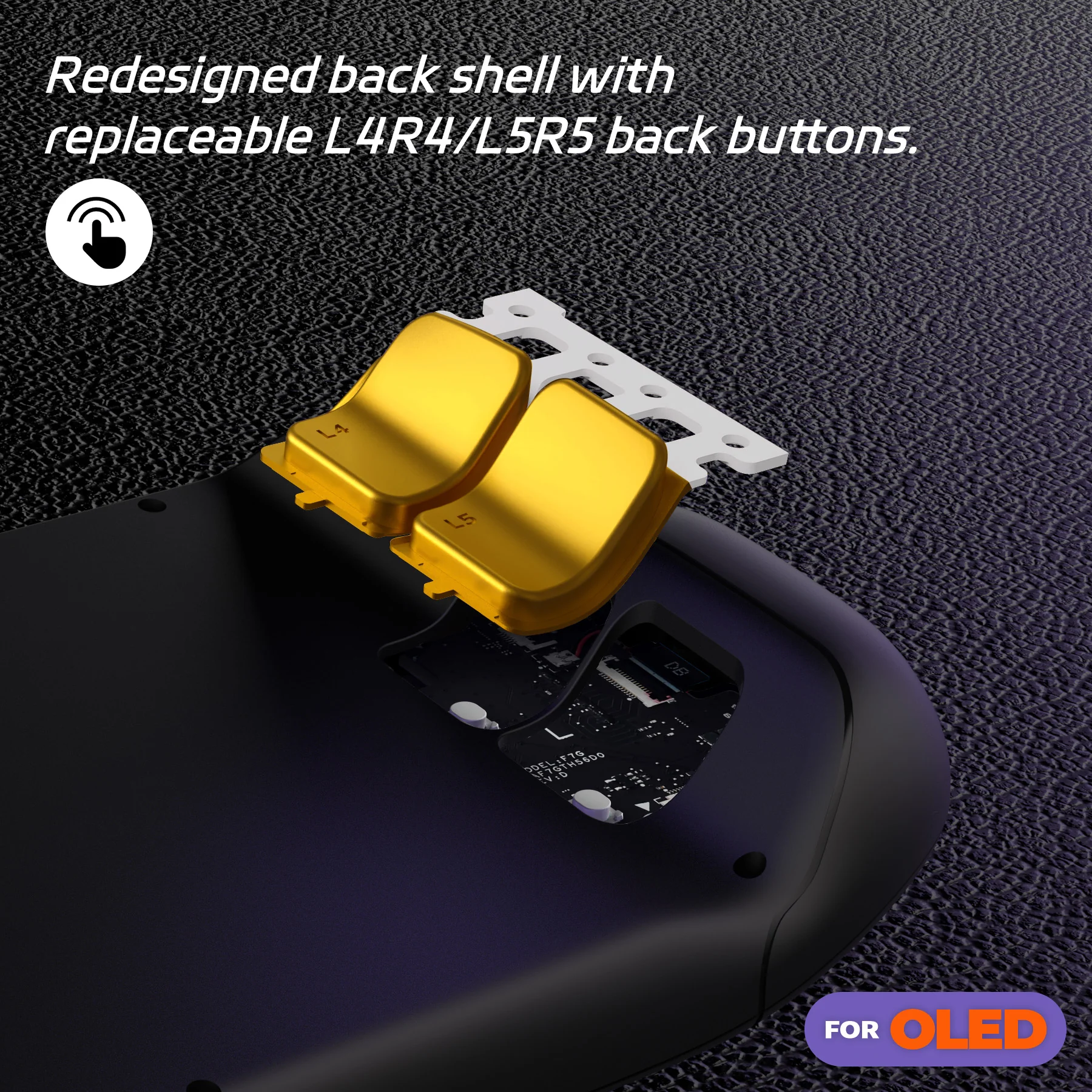 eXtremeRate Replacement Full Set Buttons for Steam Deck OLED - Chrome Gold - Image 7
