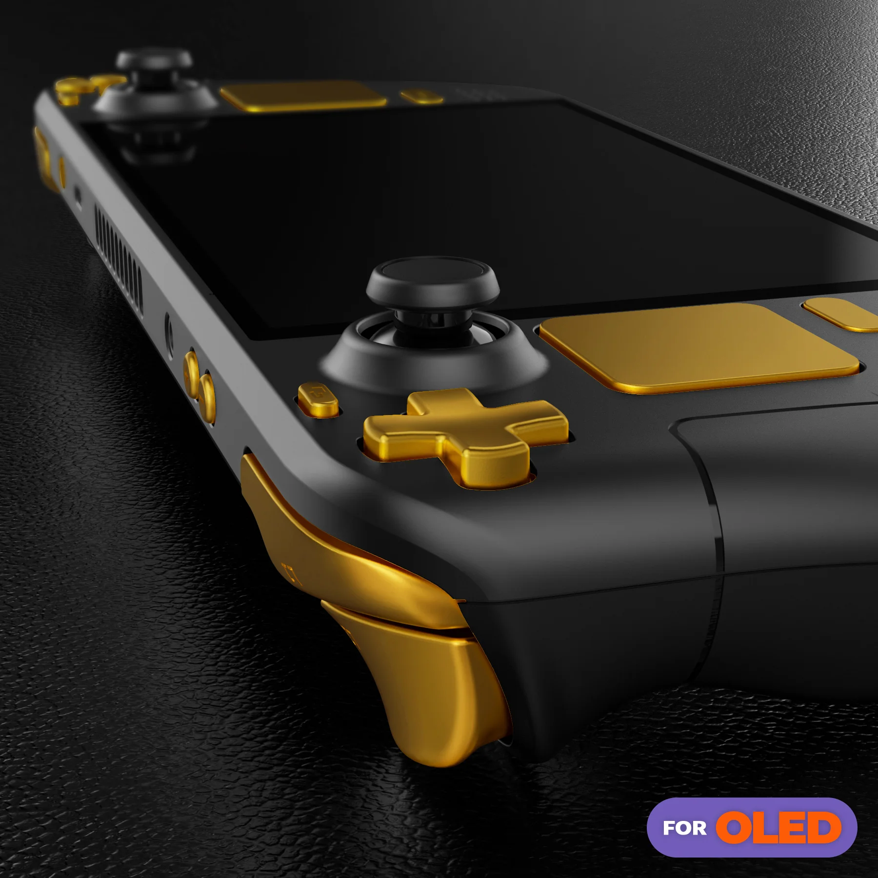 eXtremeRate Replacement Full Set Buttons for Steam Deck OLED - Chrome Gold - Image 8