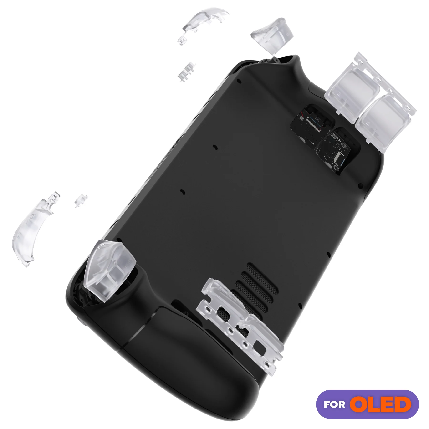 eXtremeRate Replacement Full Set Buttons for Steam Deck OLED - Clear - Image 5